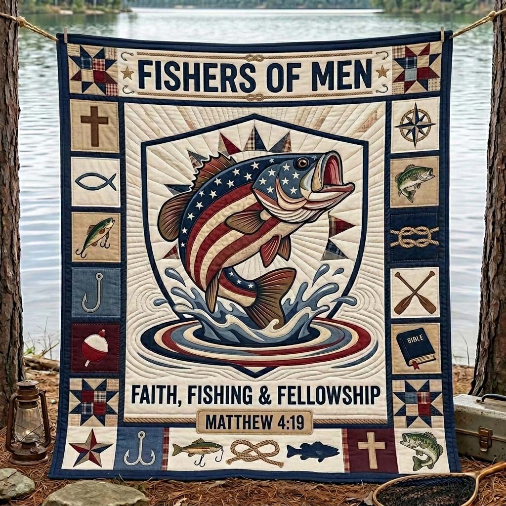 Fishermen Faith Quilted Blanket GDTONTD1195