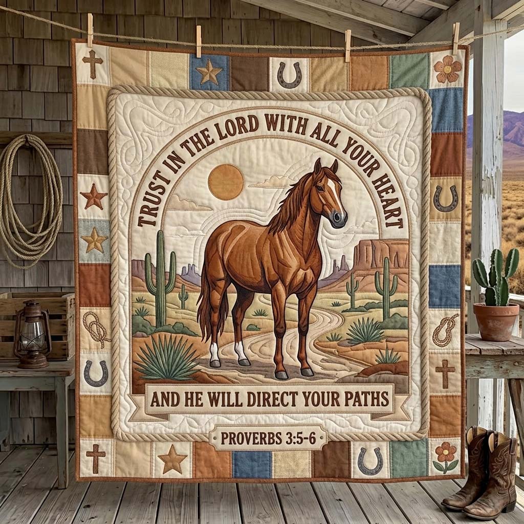 Guided Country Path Quilted Blanket GDTONTD1199