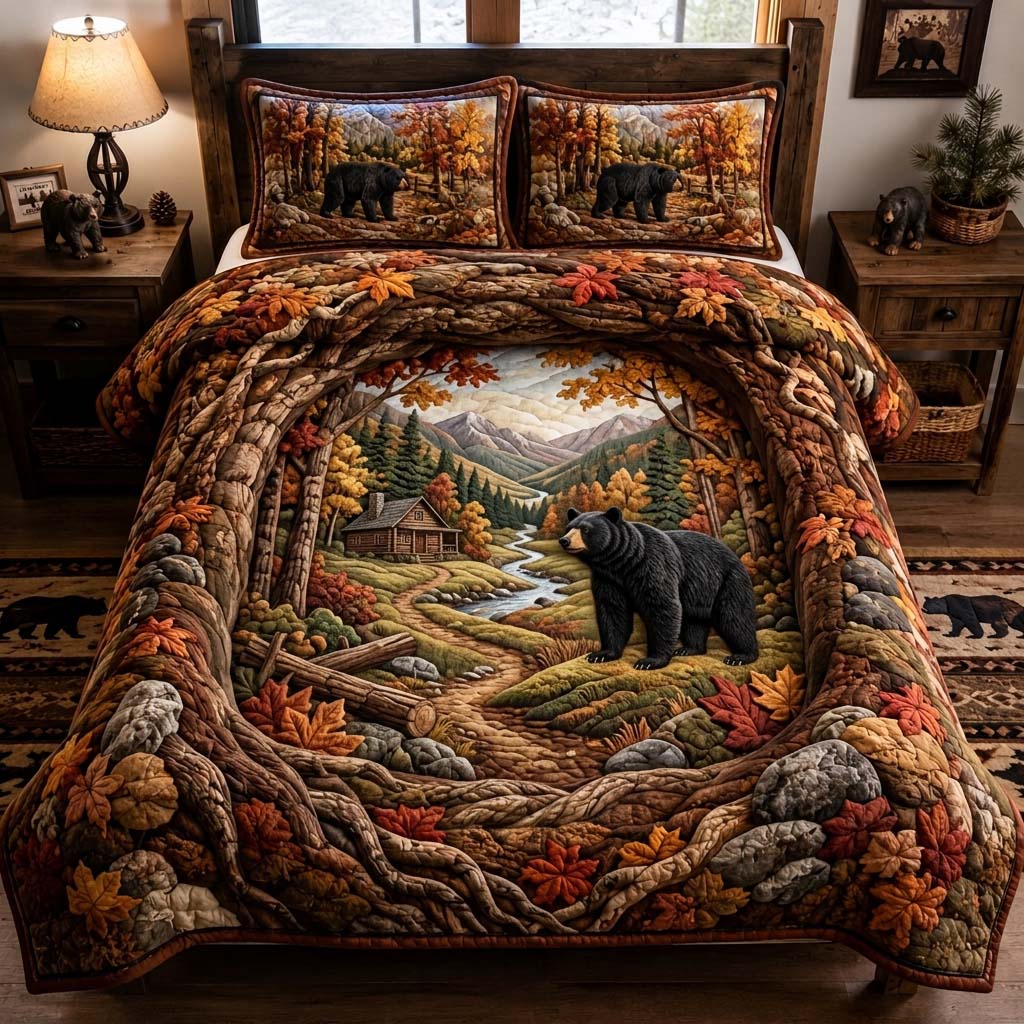 Bear Valley Lodge 3-Piece Quilted Bedding Set GDTONTD1256