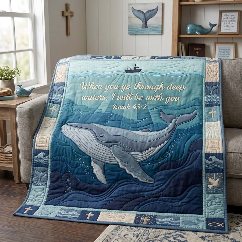 Guided Deep Waters Quilted Blanket GDTONTD1284