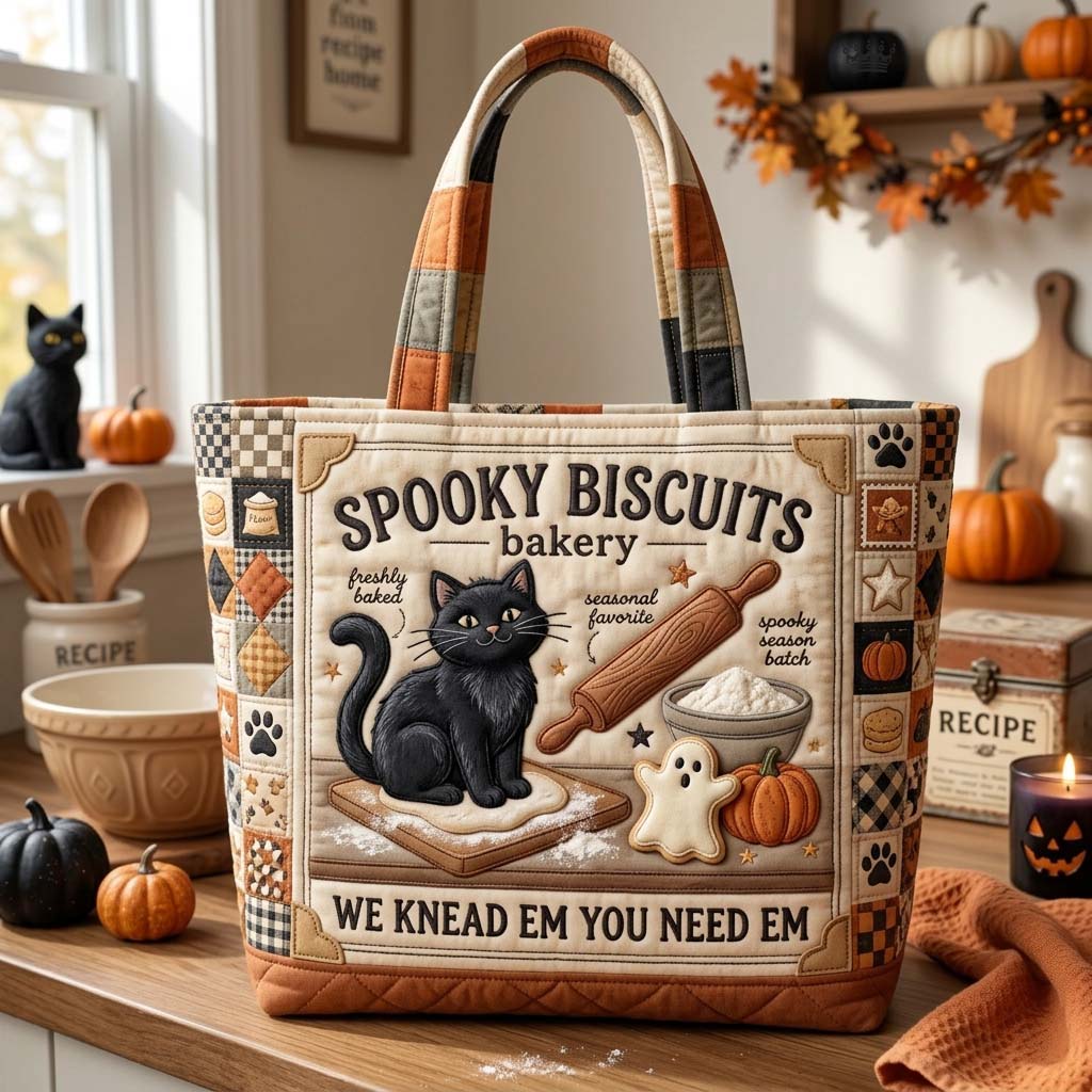 Freshly Baked Spooky Quilted Tote Bag GDTONTD1347