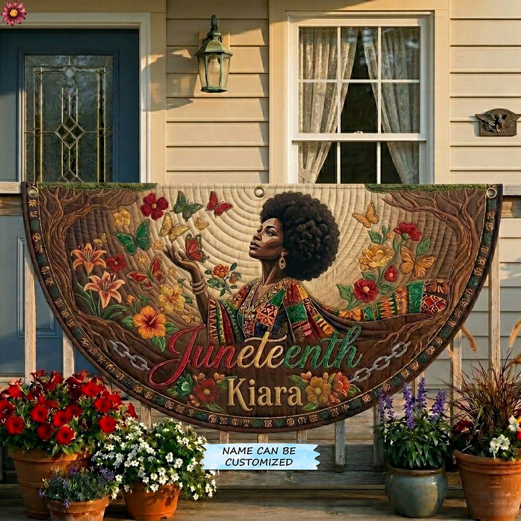 Juneteenth Garden Grace Fan Flag QTCUZ GDTONTD406