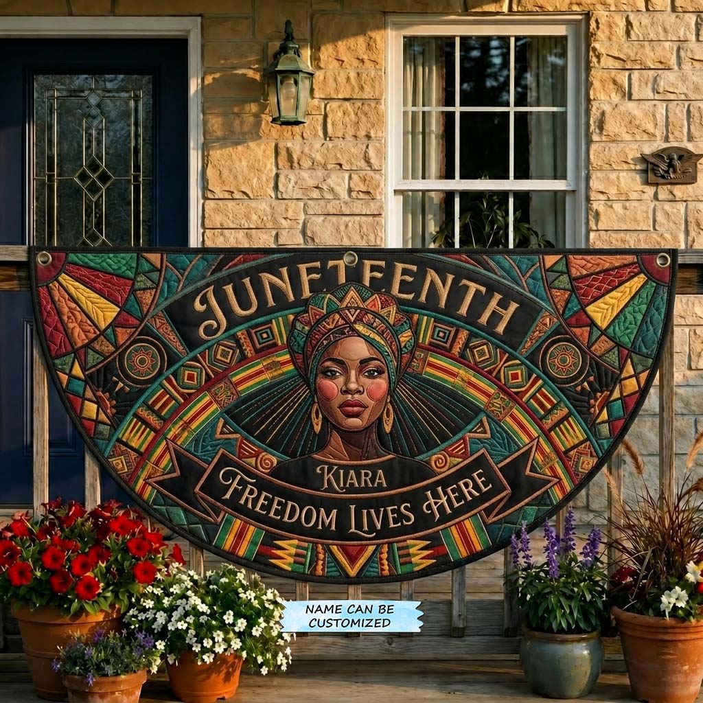 Freedom Lives Here Fan Flag QTCUZ GDTONTD407