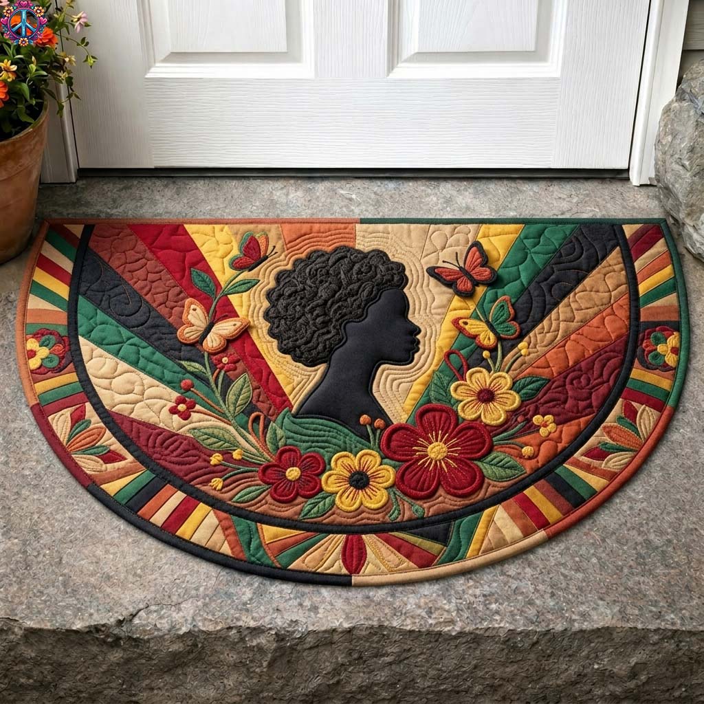 Heritage Bloom Quilted Welcome Mat GDTONTD415