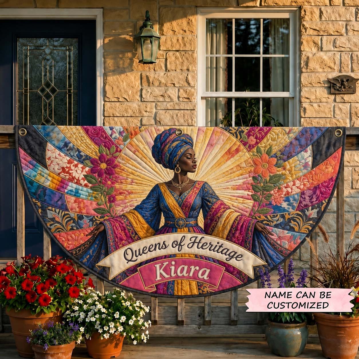 Royal Heritage Fan Flag QTCUZ GDTONTD451