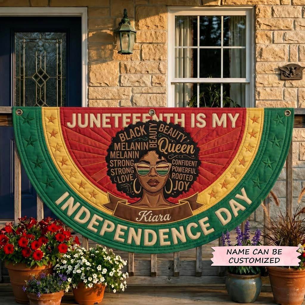 Melanin Freedom Fan Flag QTCUZ GDTONTD454