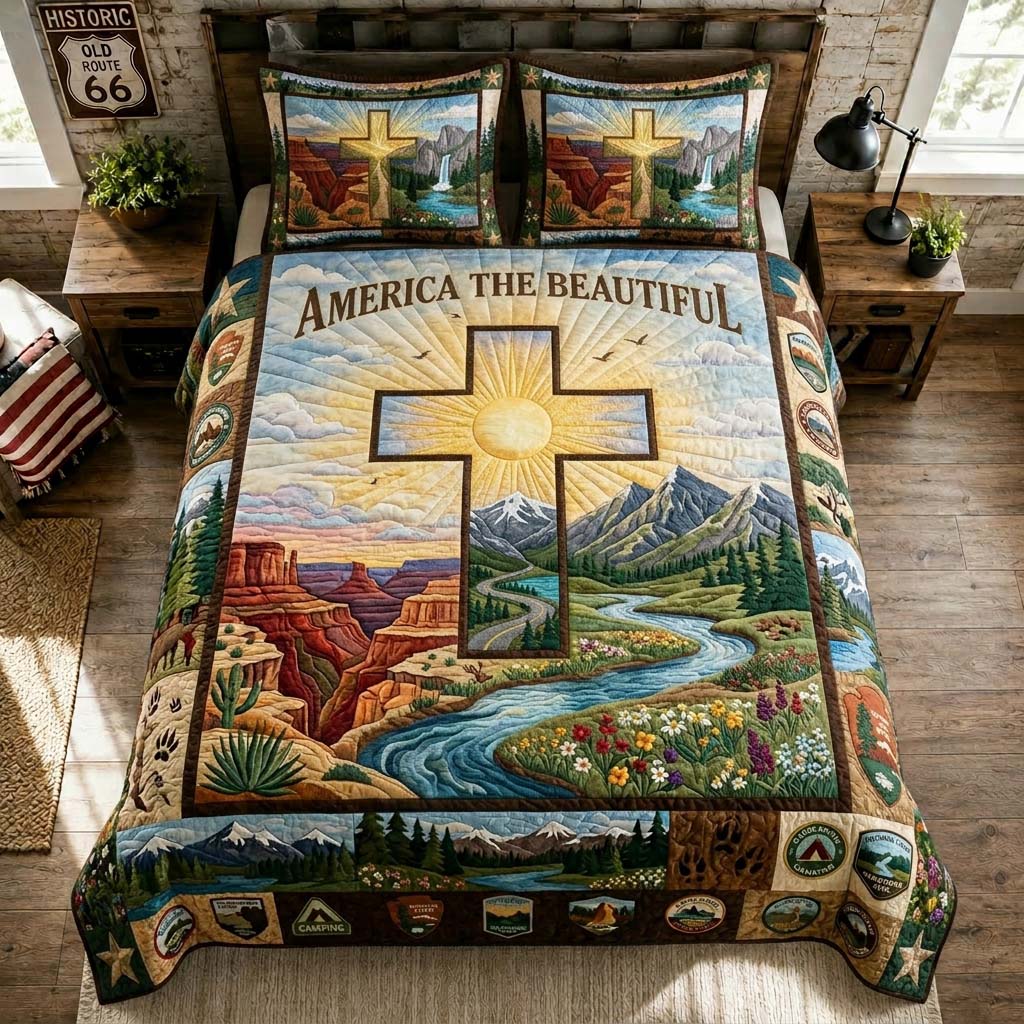 America The Beautiful 3-Piece Quilted Bedding Set GDTONTD548