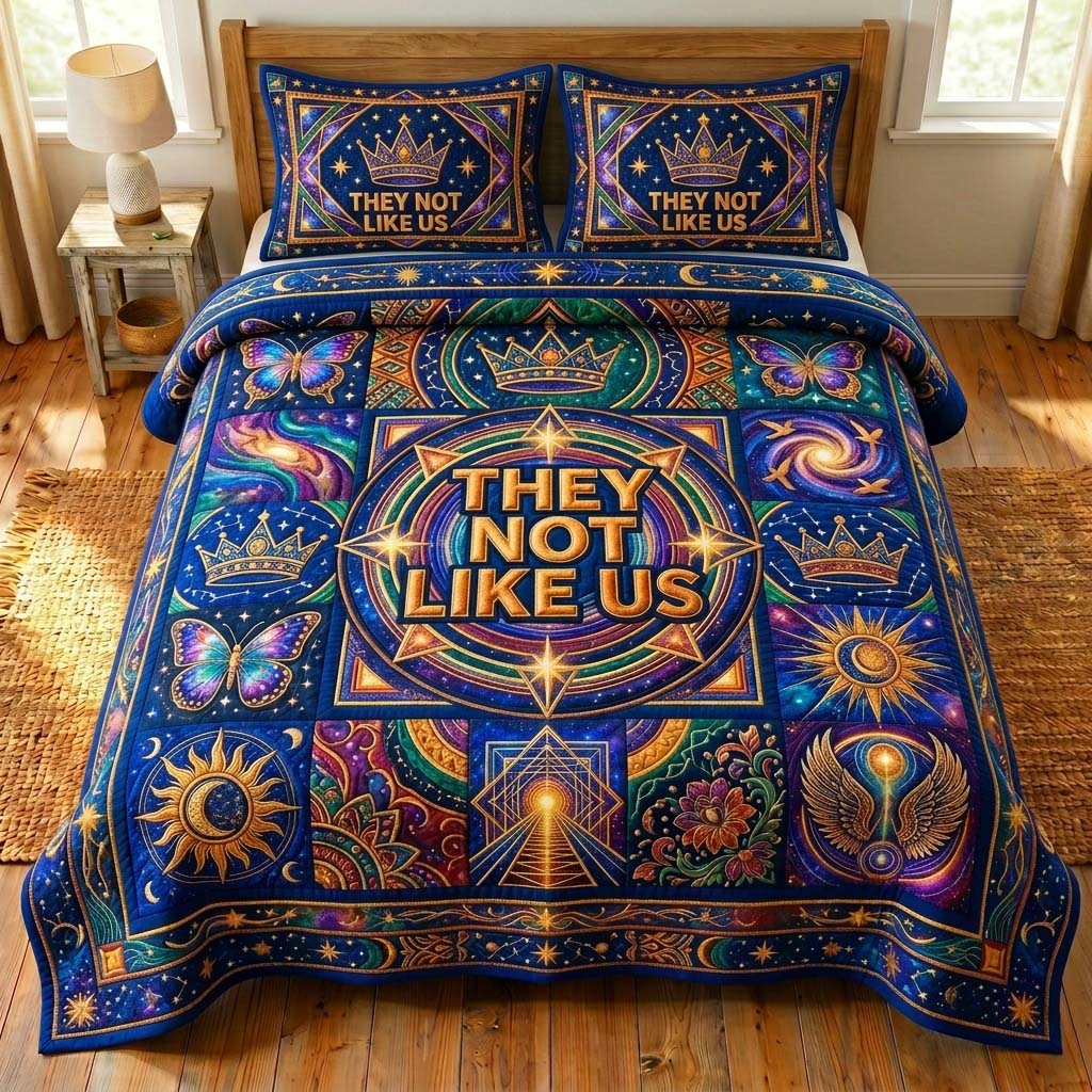 Cosmic Crown 3-Piece Quilted Bedding Set GDTONTD562