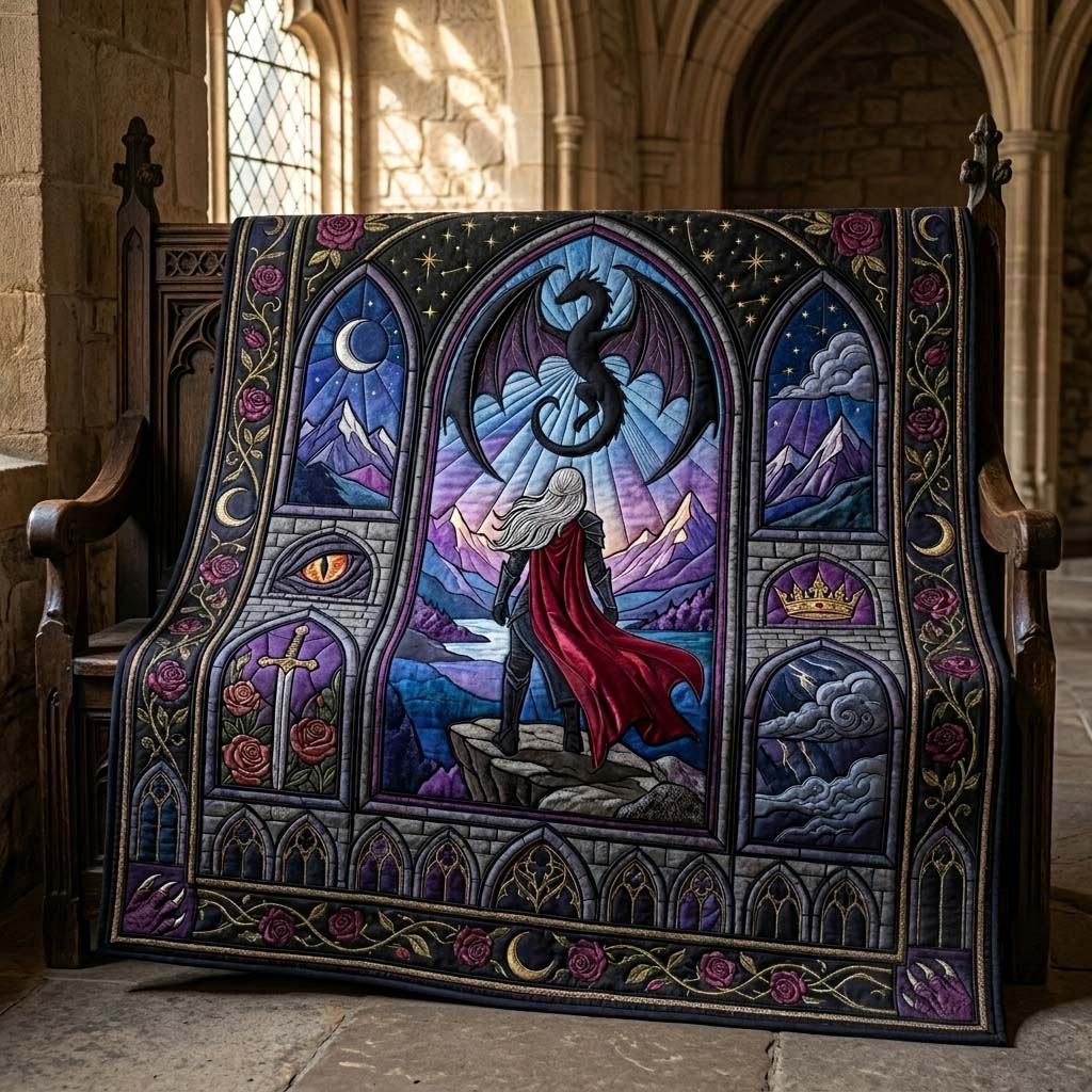 Shadow Dragon Quilted Blanket GDTONTD682
