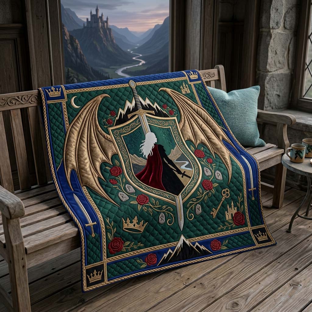 Crowned Shield Quilted Blanket GDTONTD684