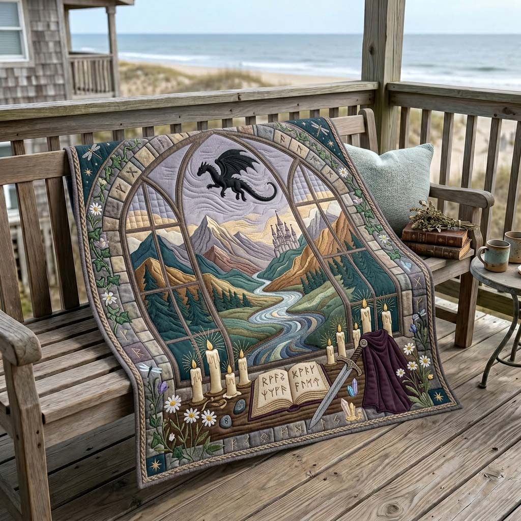 Ancient Window Quilted Blanket GDTONTD687