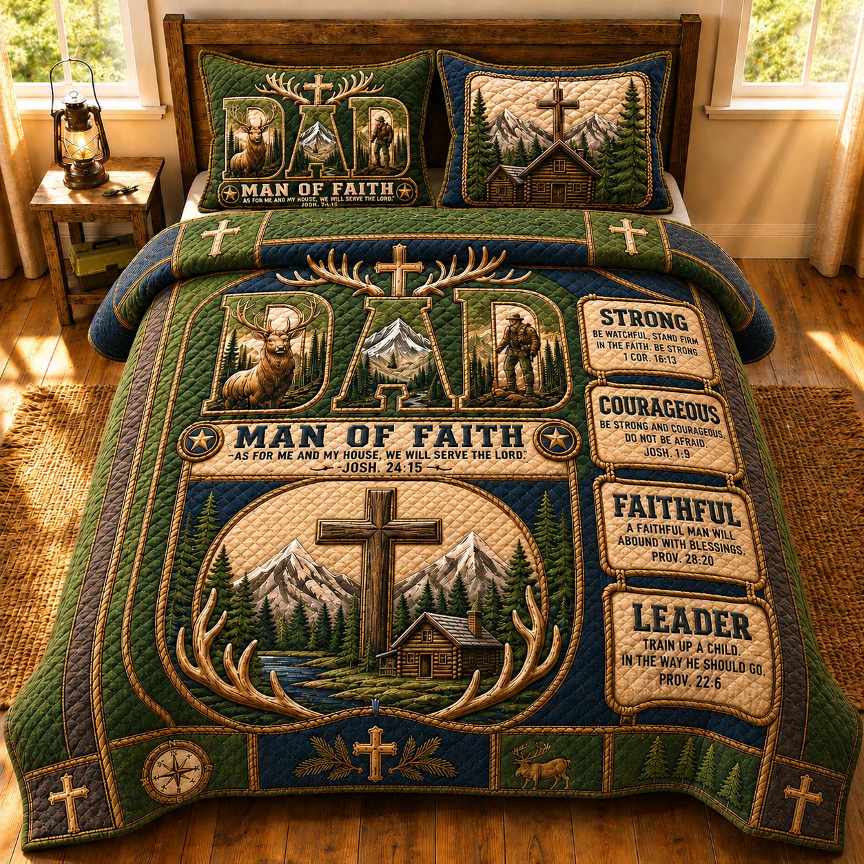 Mountain Provider 3-Piece Quilted Bedding Set GDTONTD754