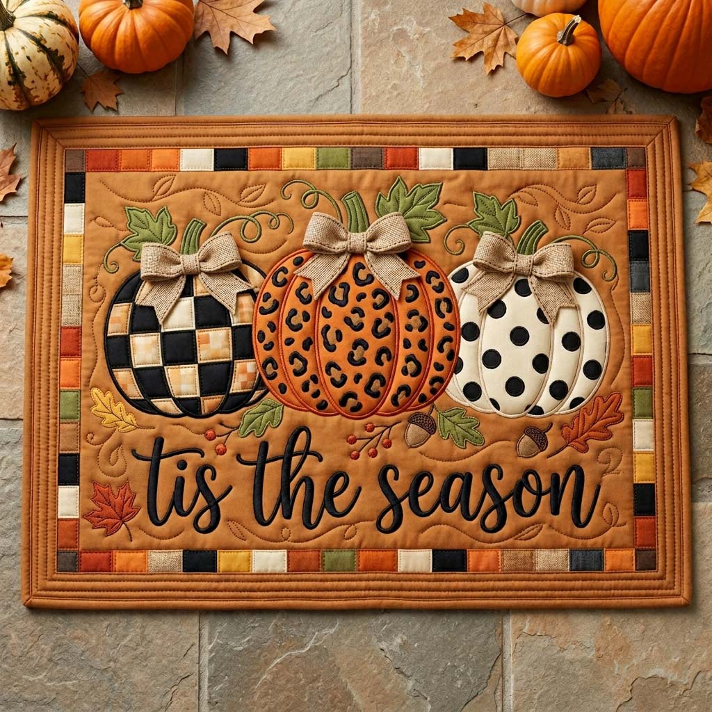 Leopard Pumpkin Season Doormat GDTONTD828