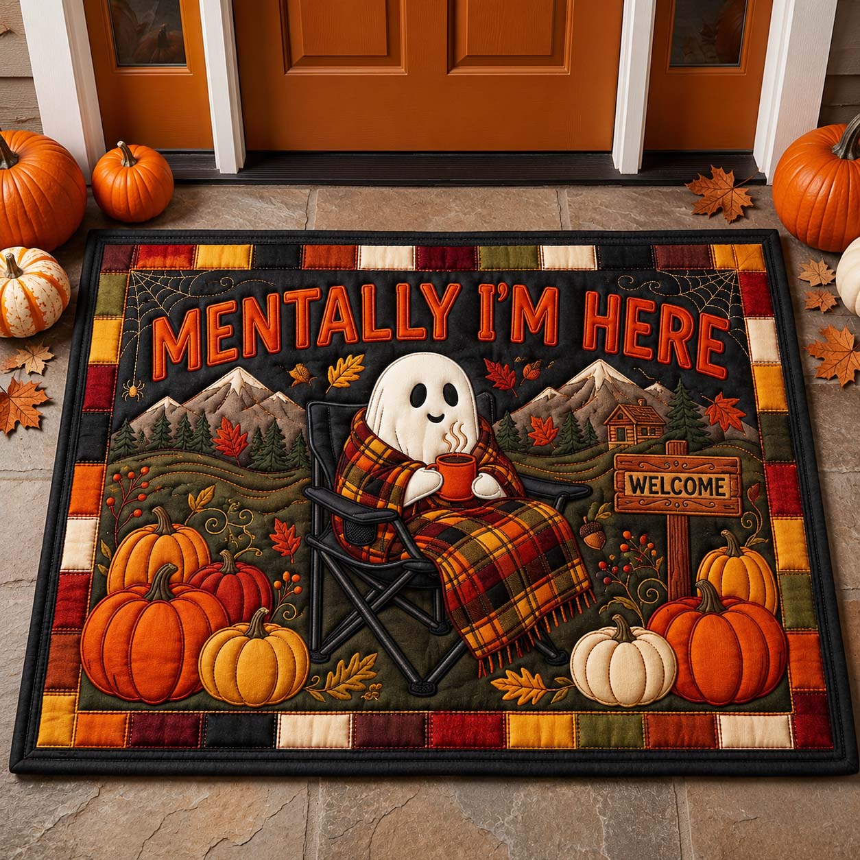 Mentally Autumn Ghost Doormat GDTONTD830