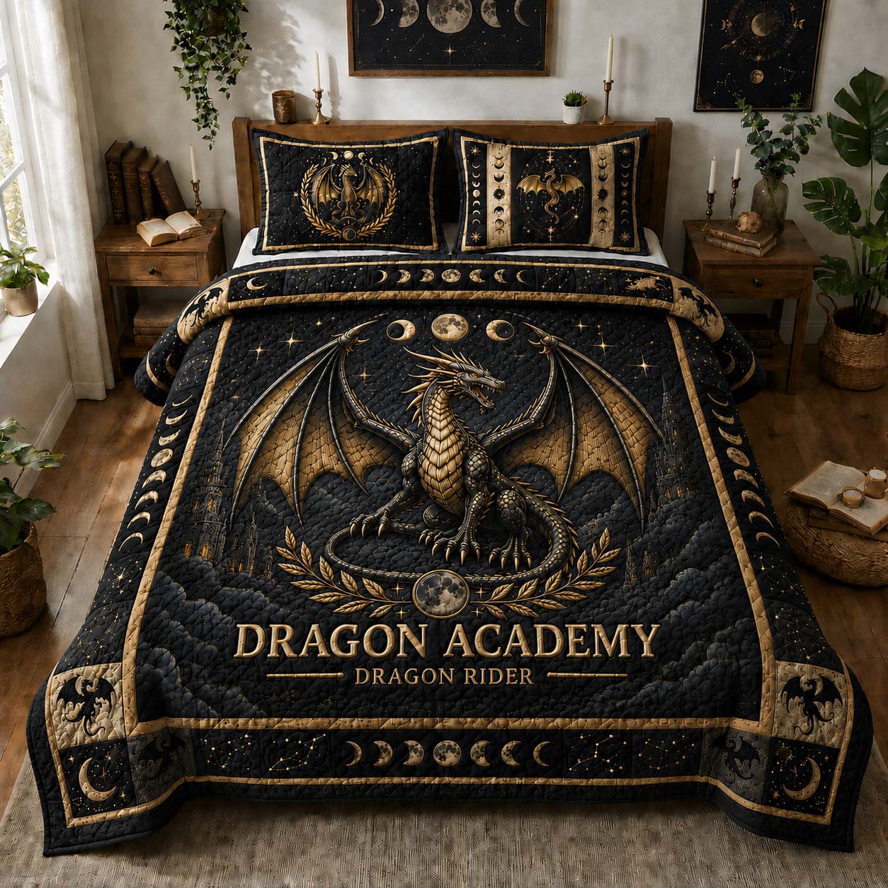 Dragon Academy Rider 3-Piece Quilted Bedding Set GDTONTD958