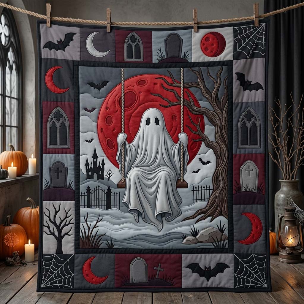 Scarlet Ghost Swing Quilted Blanket GDTONTD985
