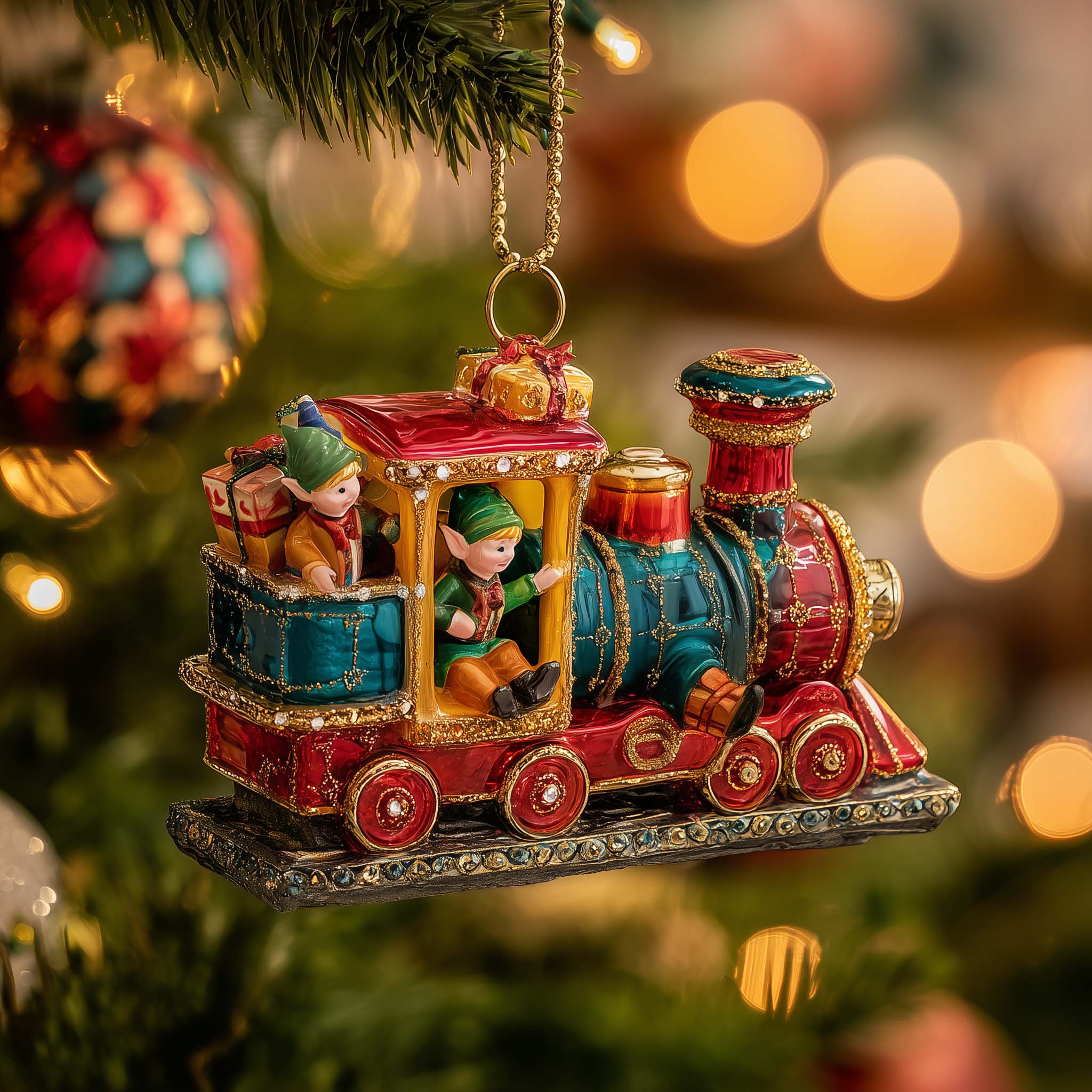 Elf Workshop Christmas Mica Ornament GFSPMA44
