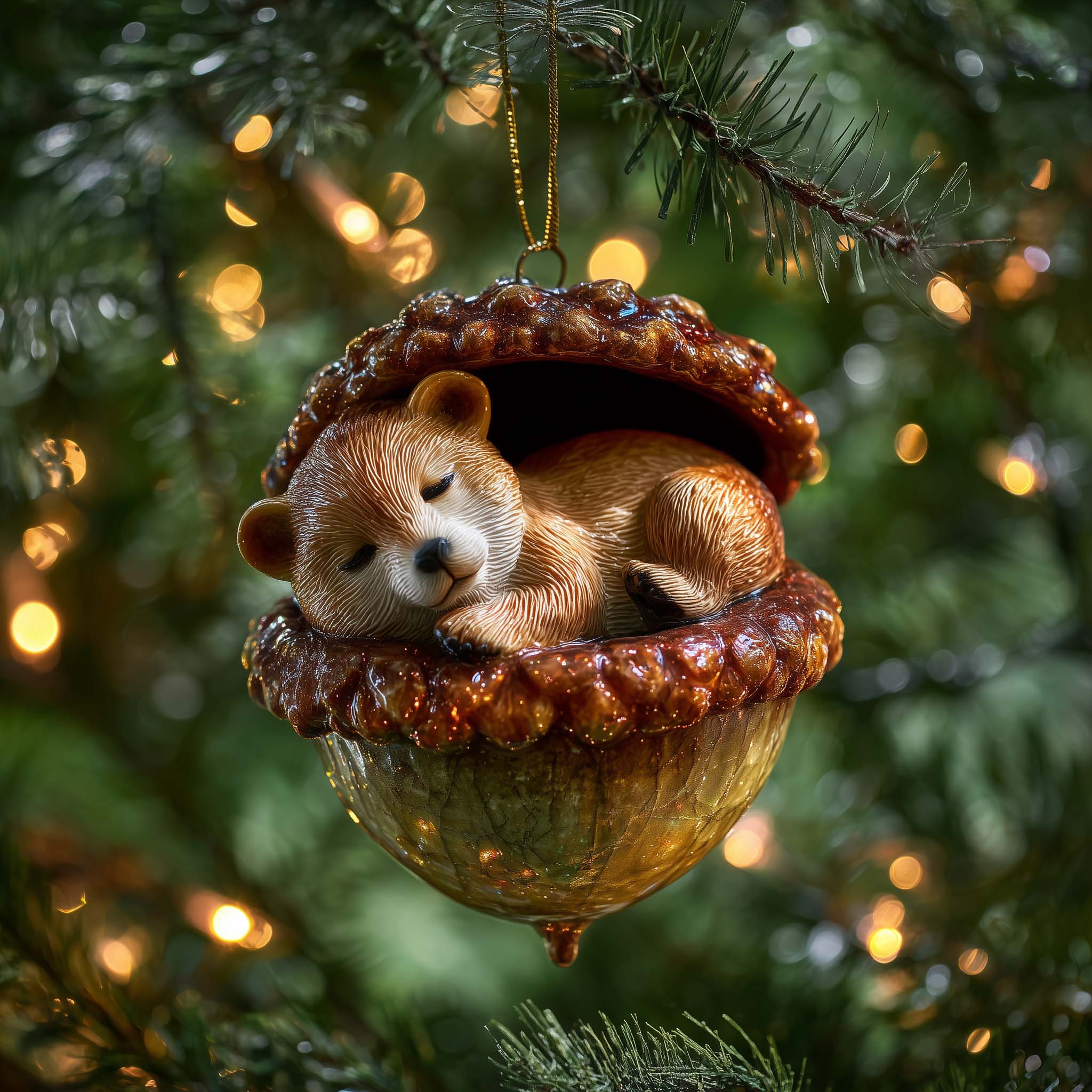 Wilderness Bear Christmas Mica Ornament GFSPMA66
