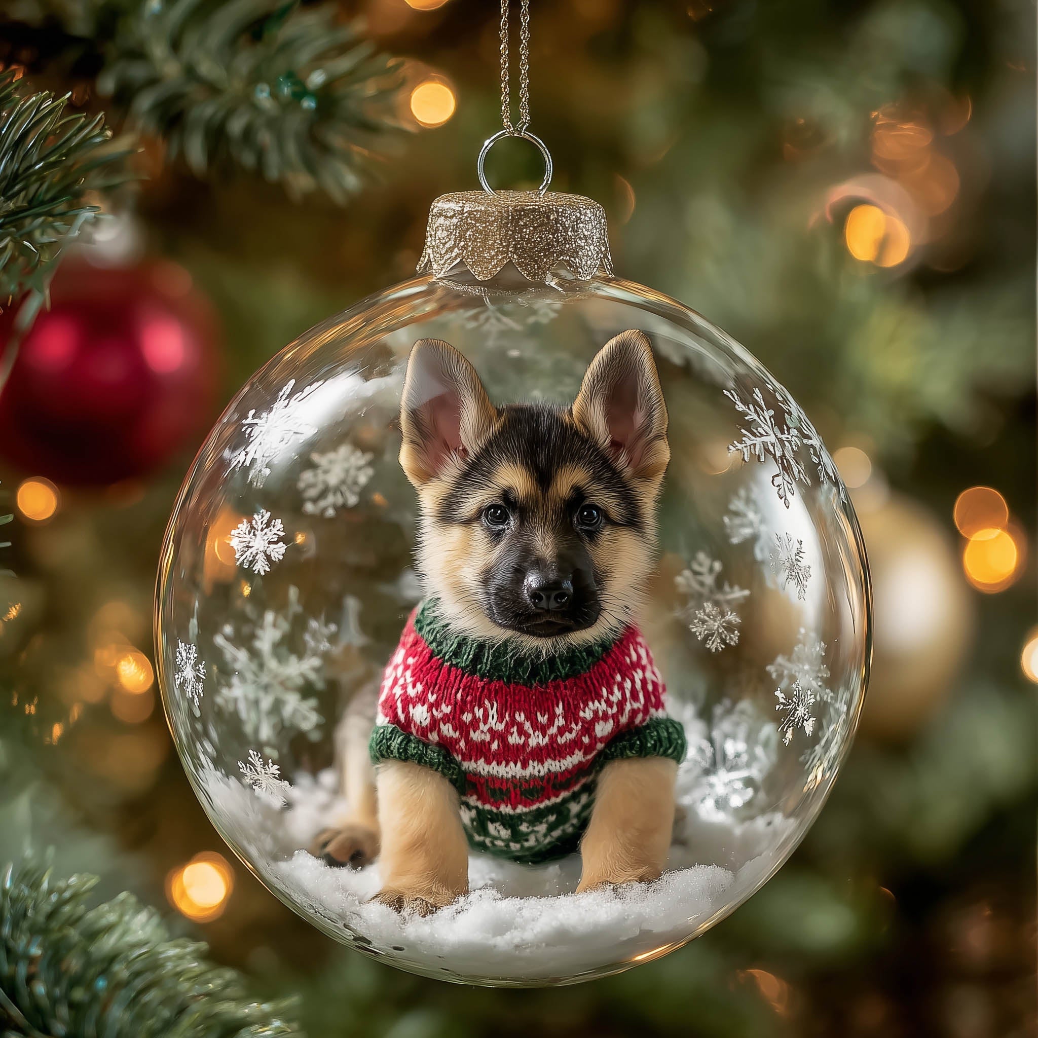 Shepherd Holiday Christmas Mica Ornament GFSPNT107
