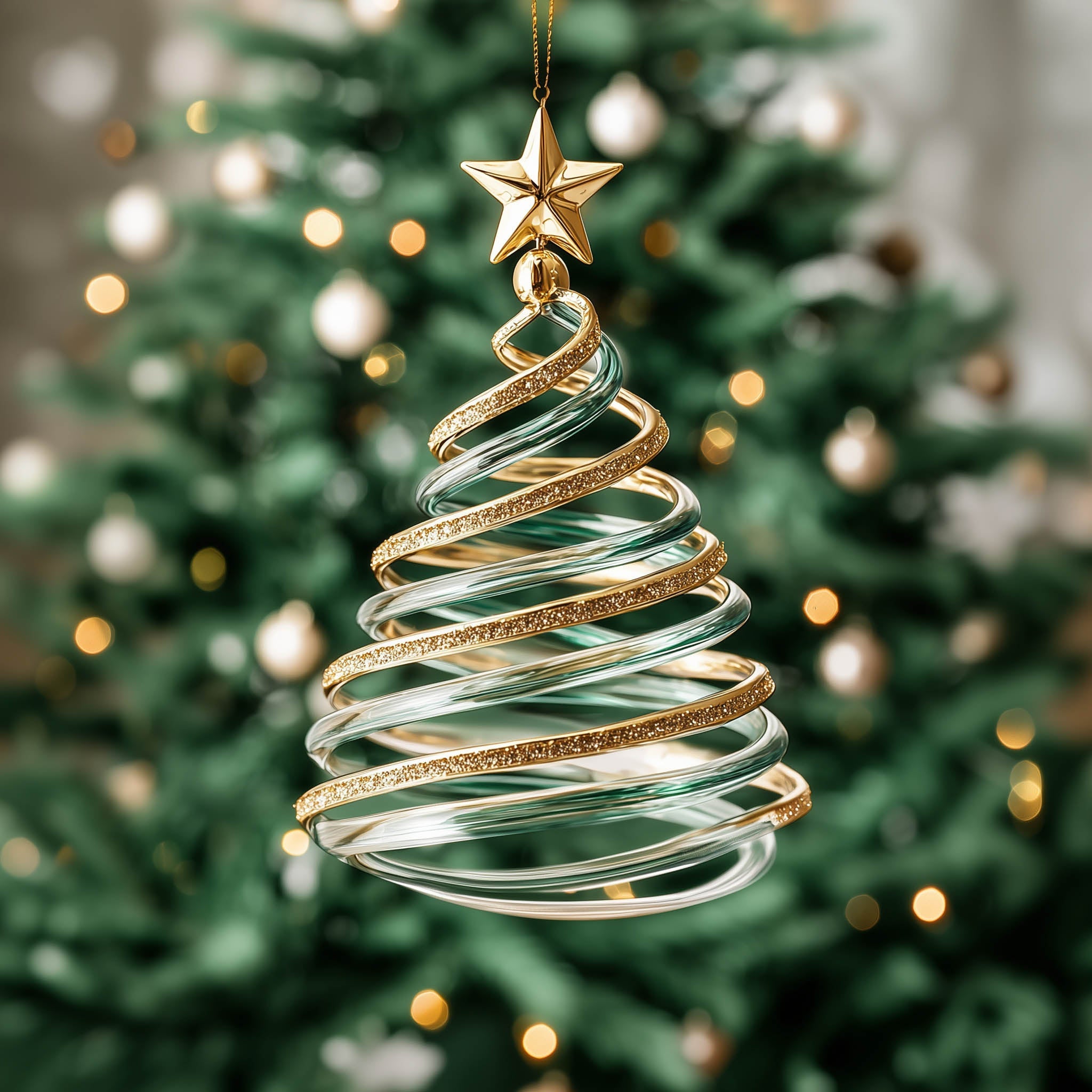 Majestic Evergreen Christmas Mica Ornament GFSPNT181