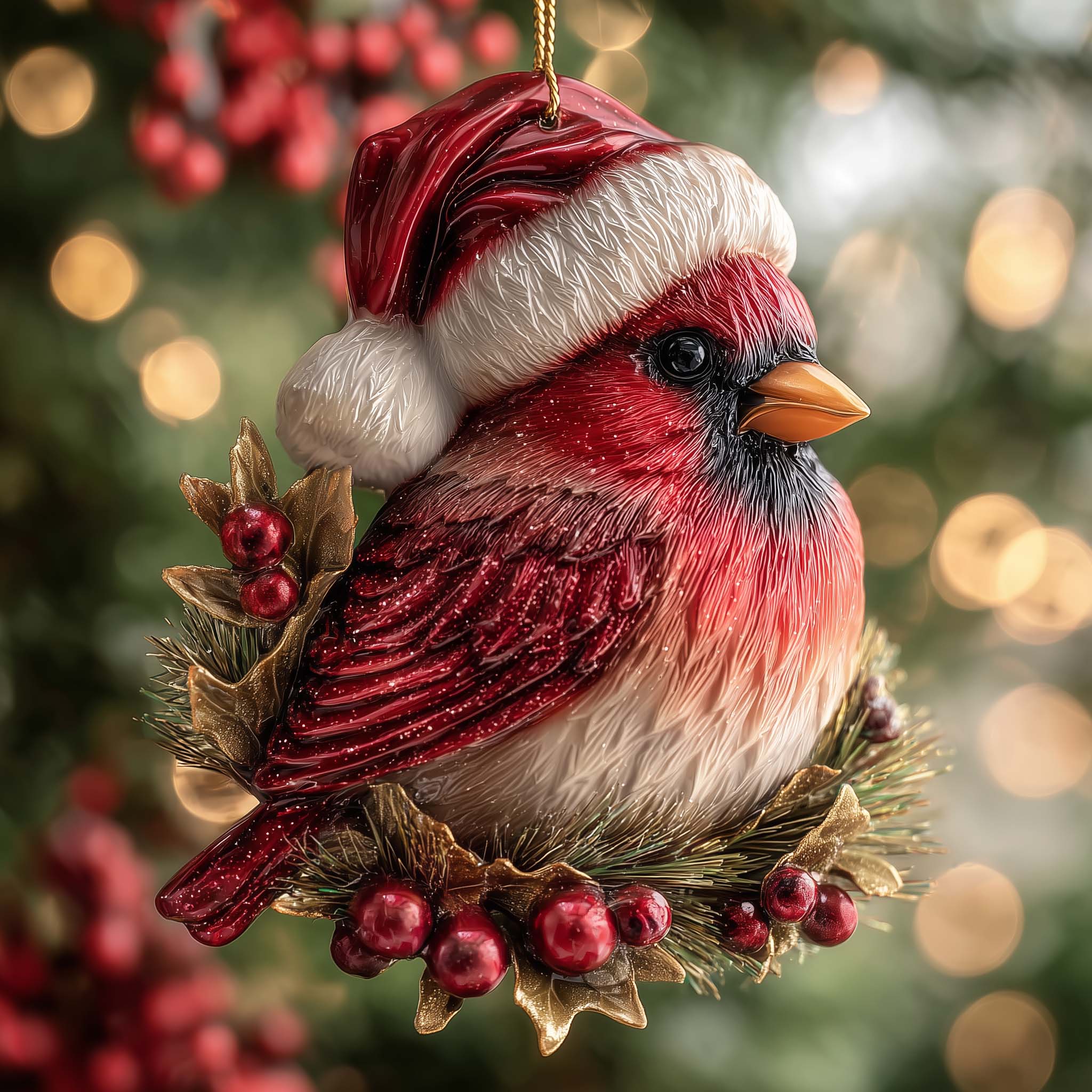 Cardinal Christmas Mica Ornament GFSPTG17