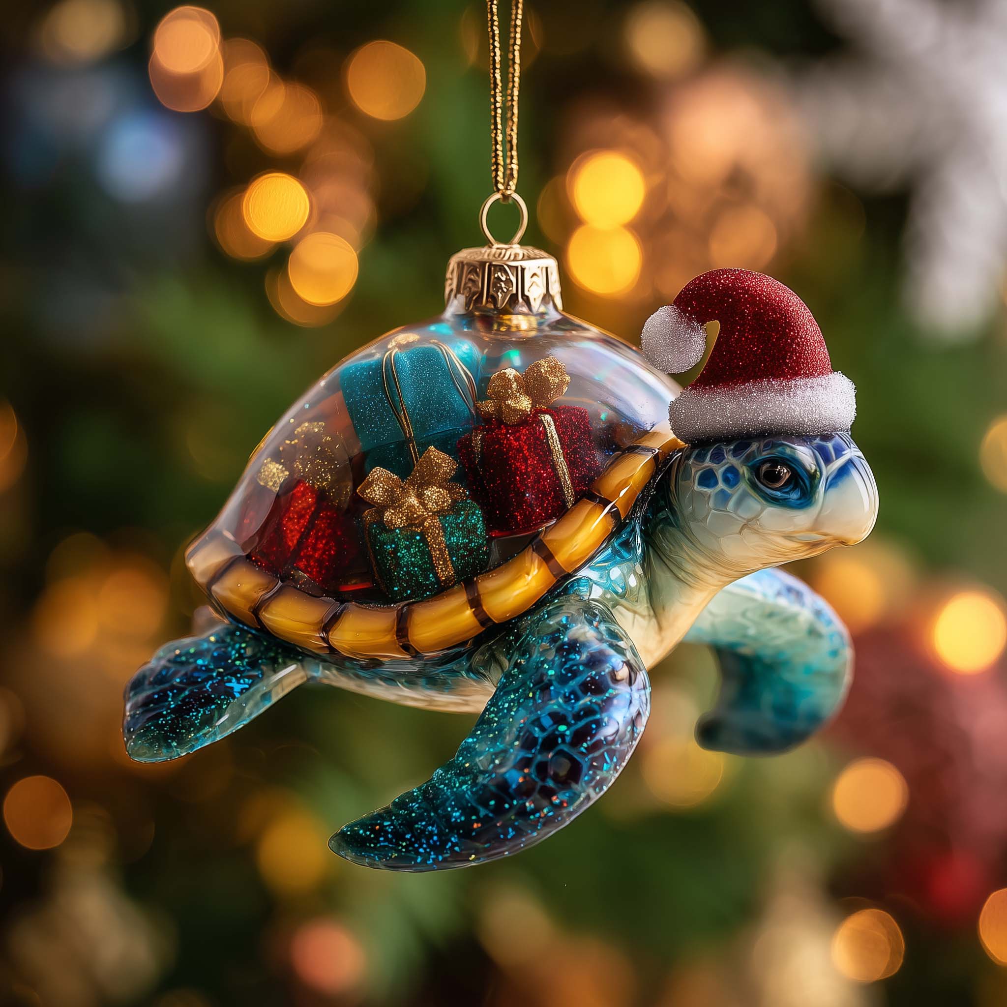 Ocean Charm Christmas Mica Ornament GFSPTP45