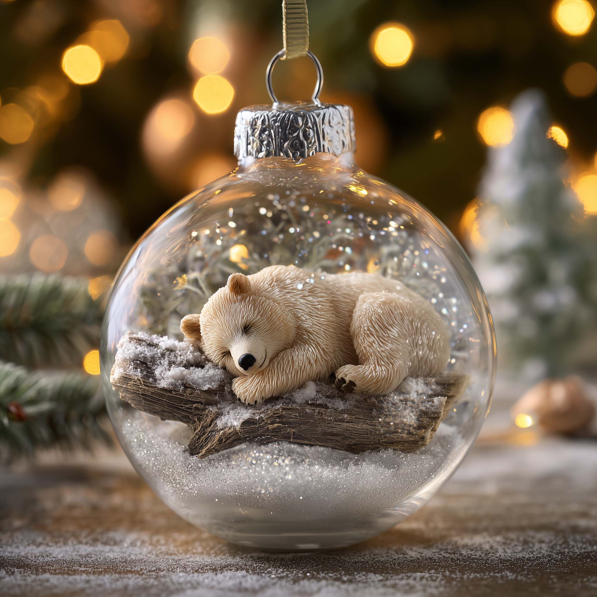 Honey Bear Christmas Mica Ornament GFSPYC61