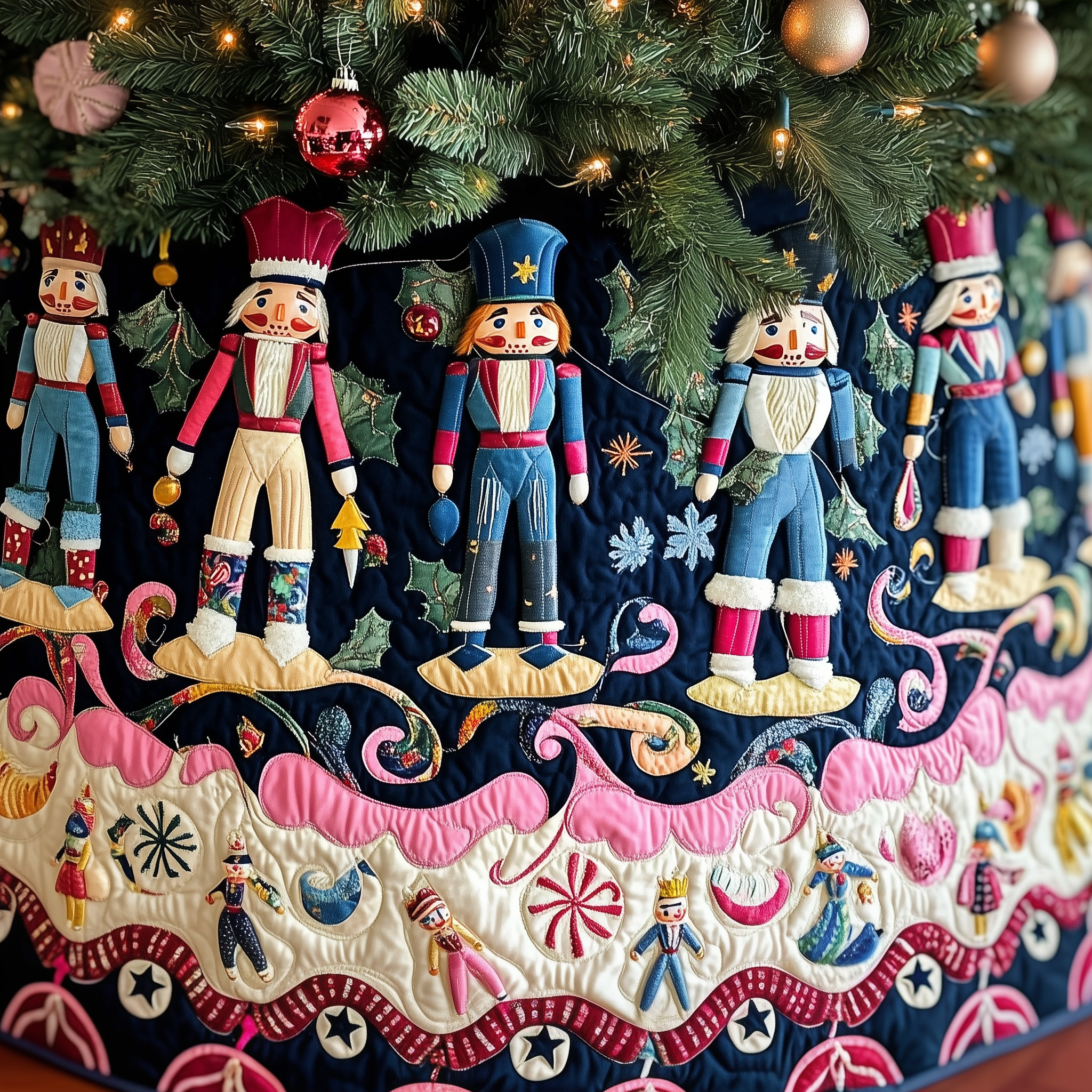 Christmas Nutcracker Quilted Tree Skirt GFTOAB141