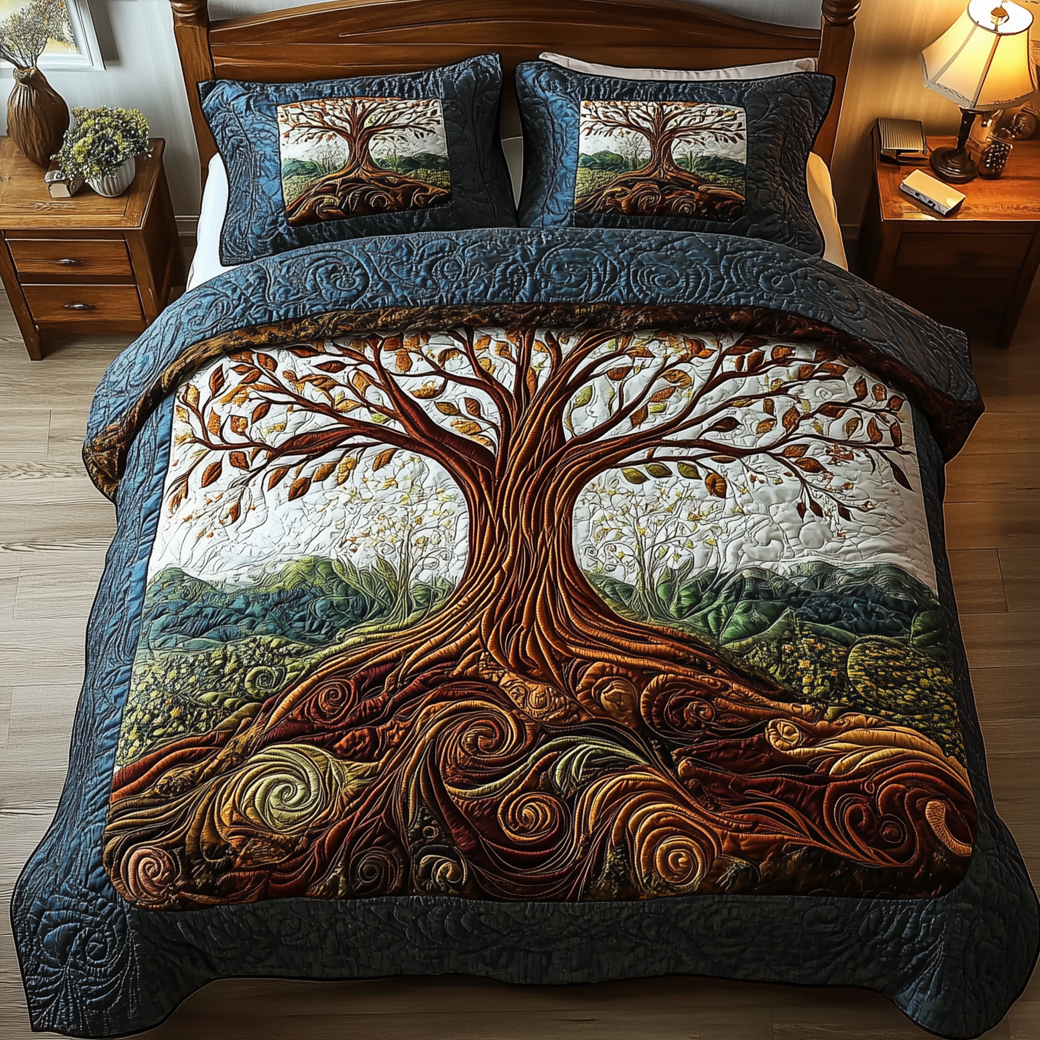 Tree Of Life 3-Piece Quilted Bedding Set GFTOAB1732