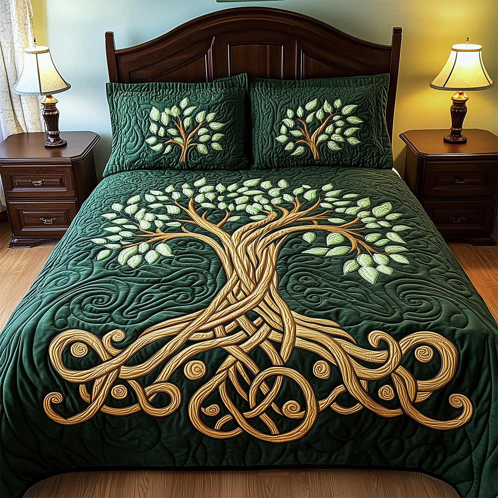 Tree Of Life 3-Piece Quilted Bedding Set GFTOAB2695
