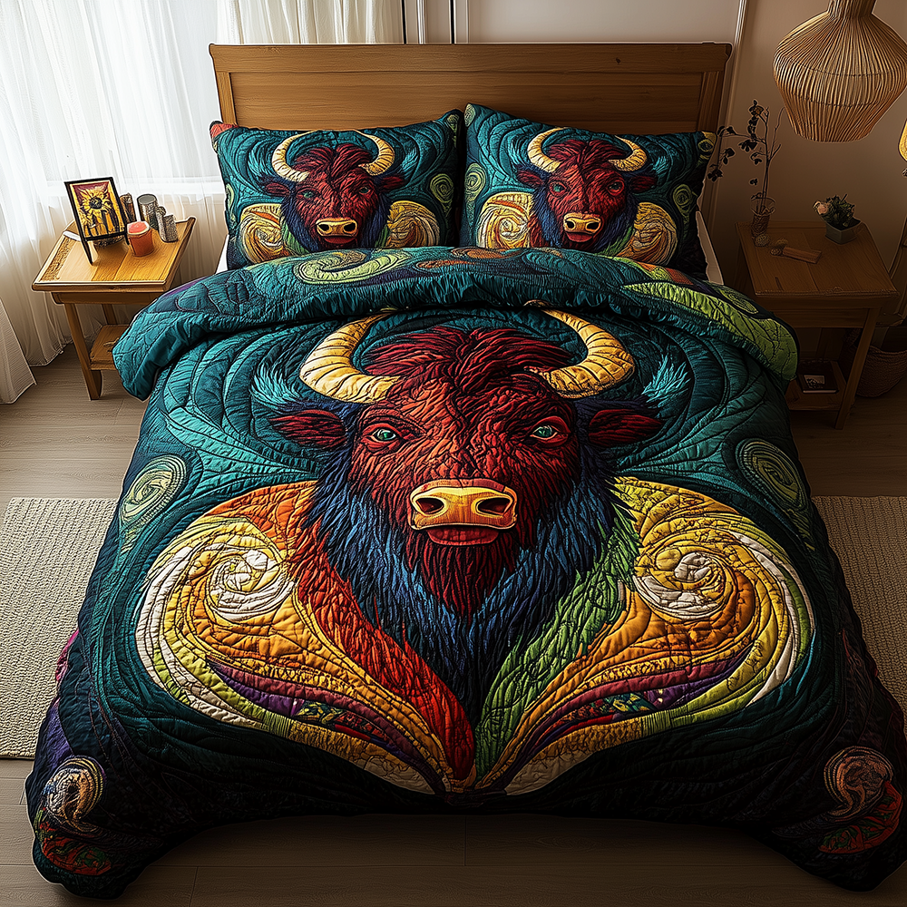 Icon of the West 3-Piece Quilted Bedding Set GFTOAB2745