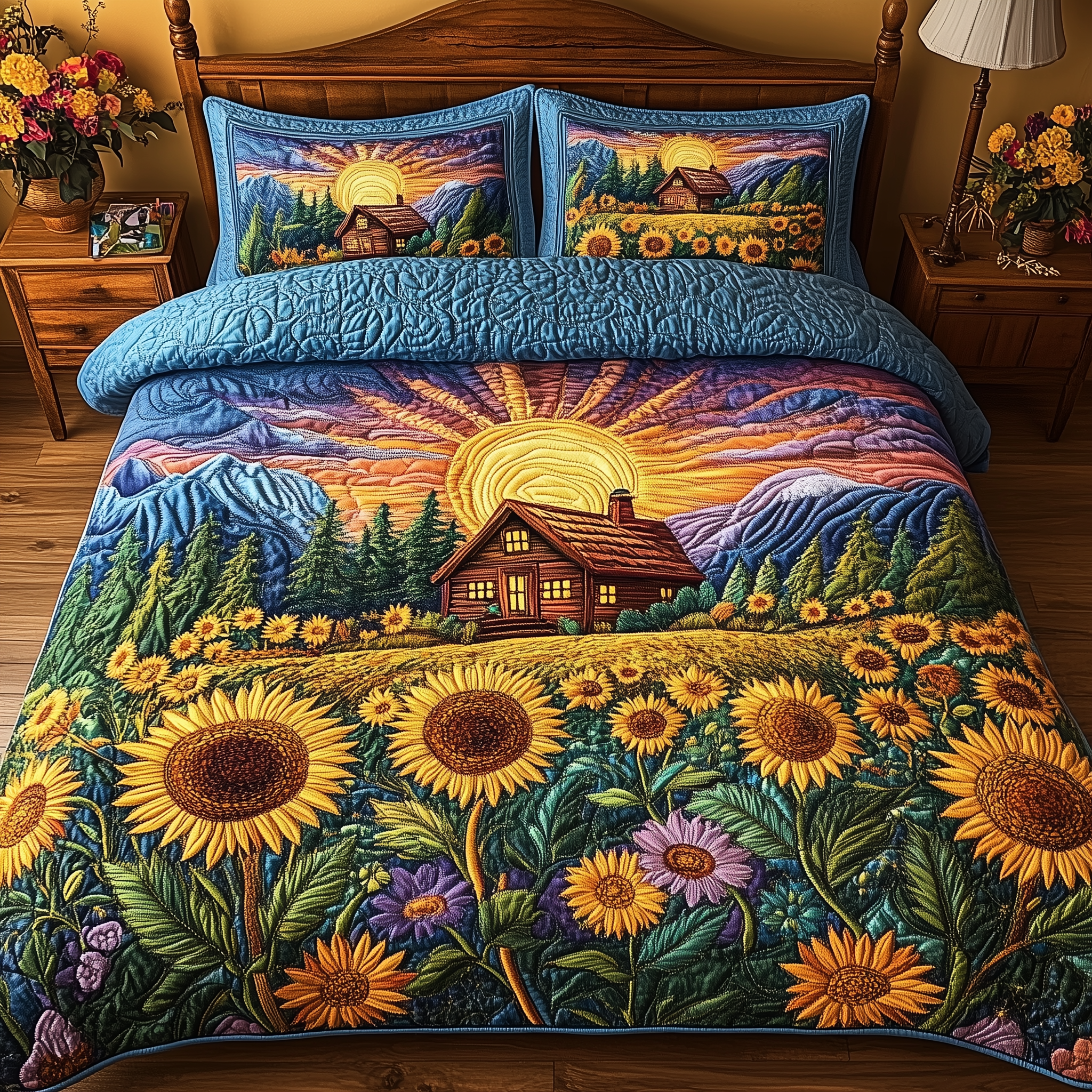 The Sunny Cabin 3-Piece Quilted Bedding Set GFTOAB3057