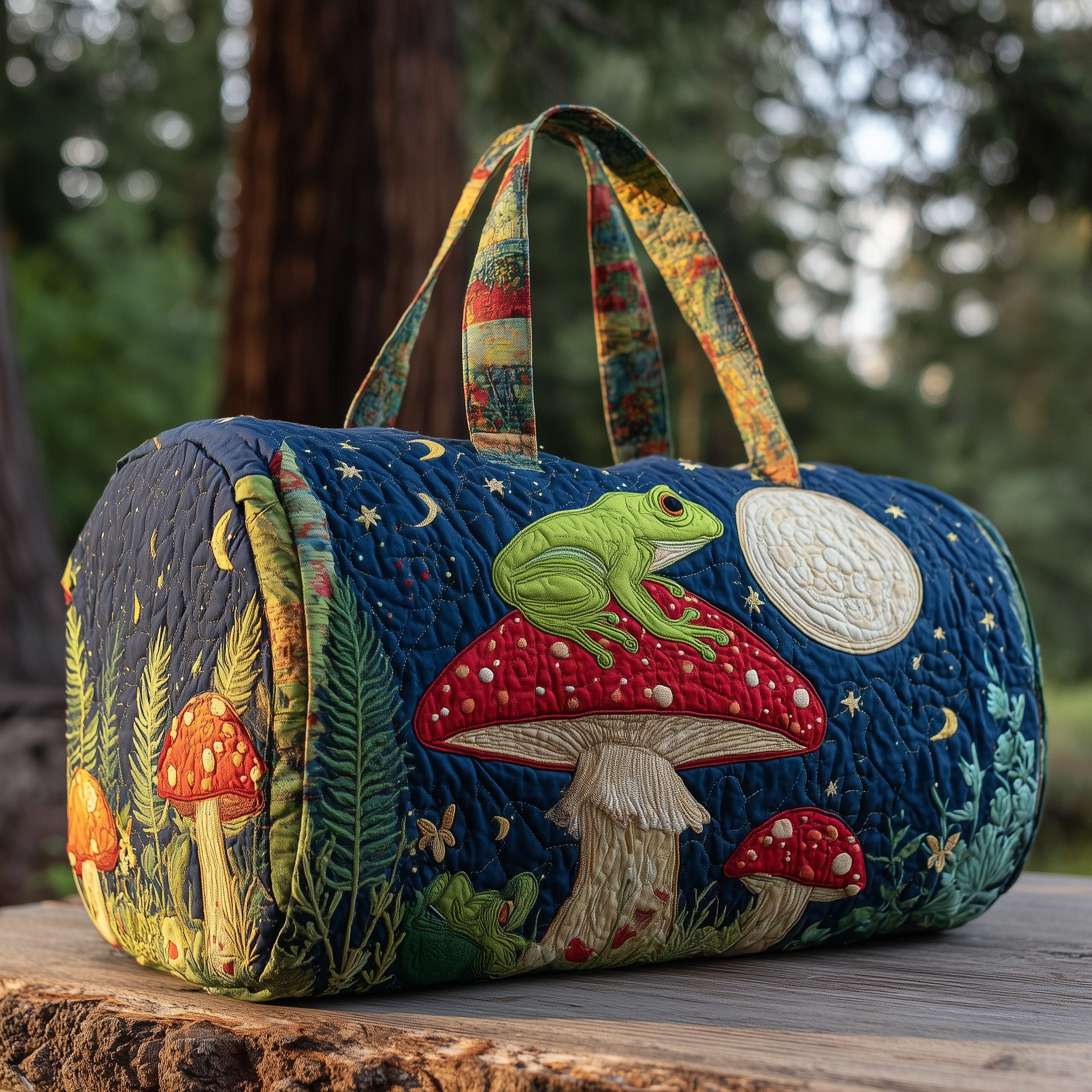 Froggy Heaven Quilted Duffle Bag GFTOHD10001