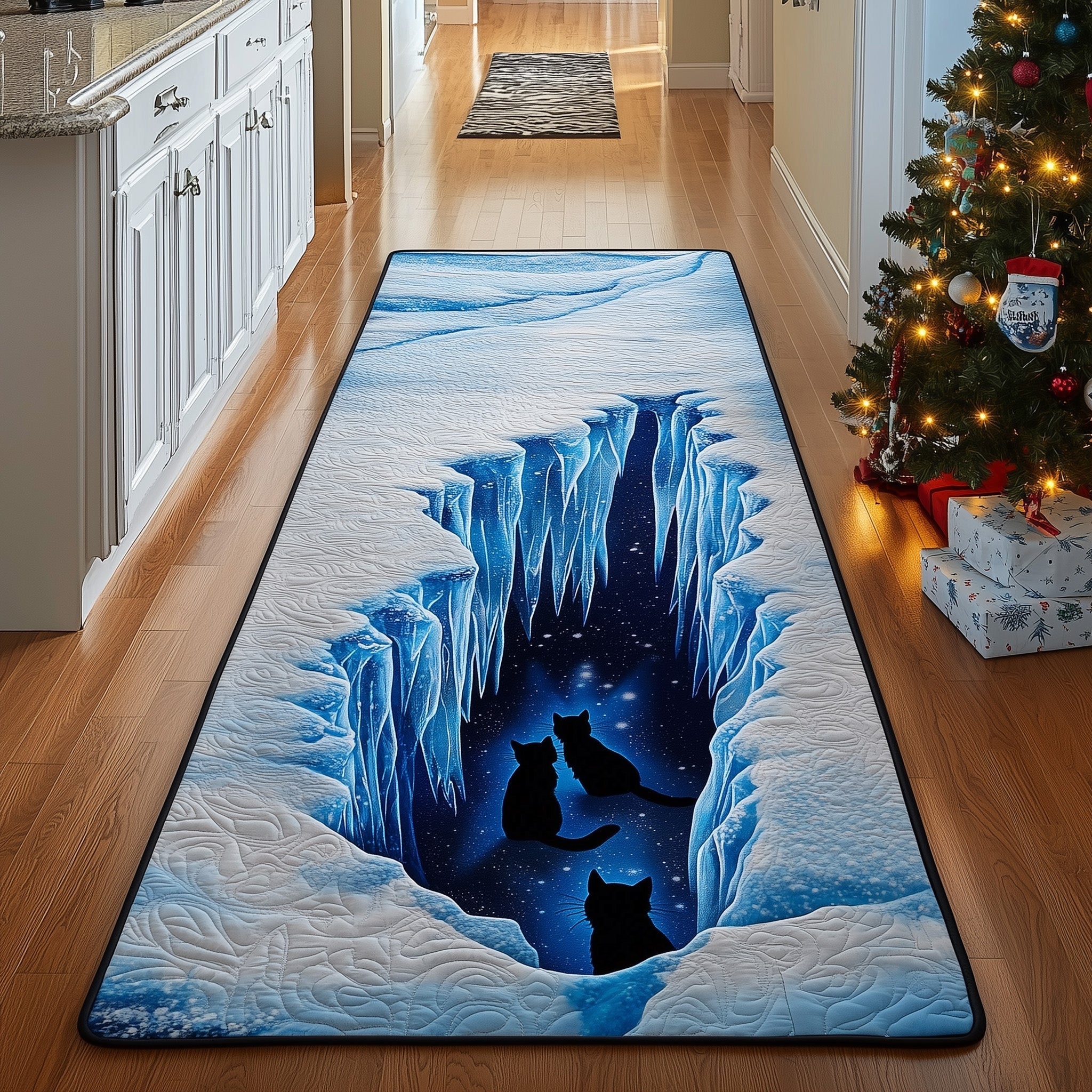 Black Cat Runner Rug GFTOHD10919