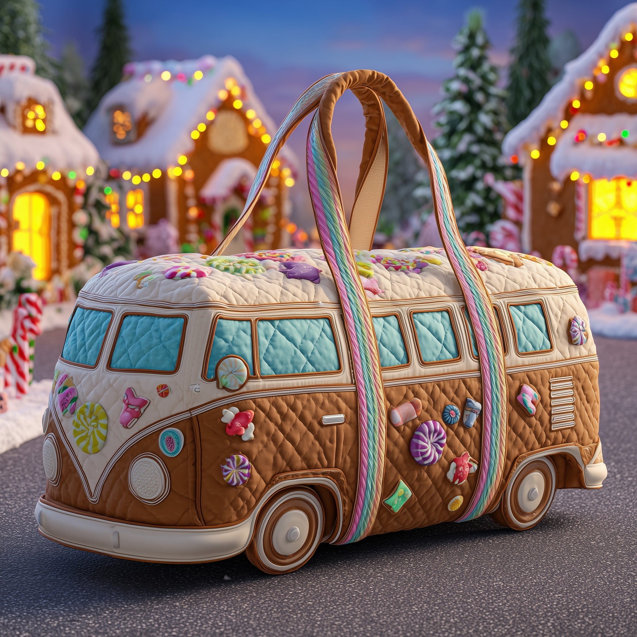 Gingerbread Van Quilted Duffle Bag GFTOHD11039