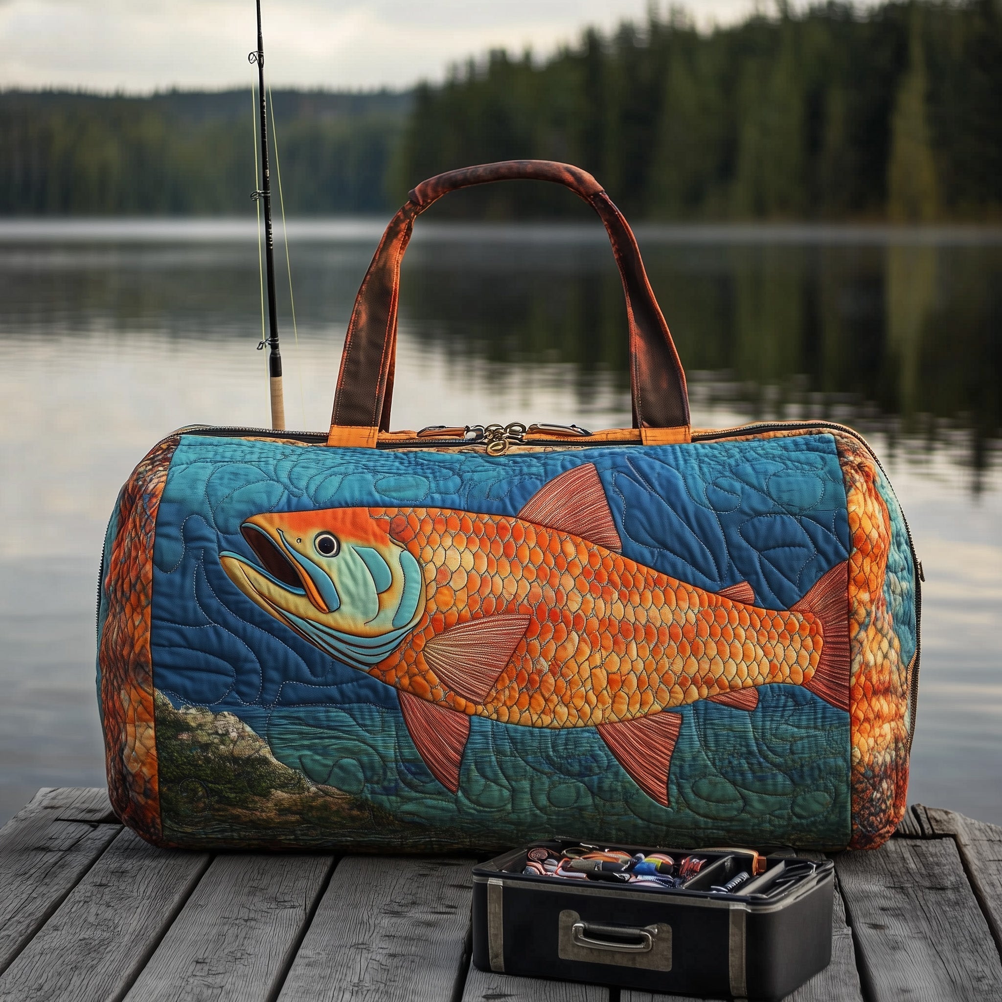 Fishing Moment Quilted Duffle Bag GFTOHD11222
