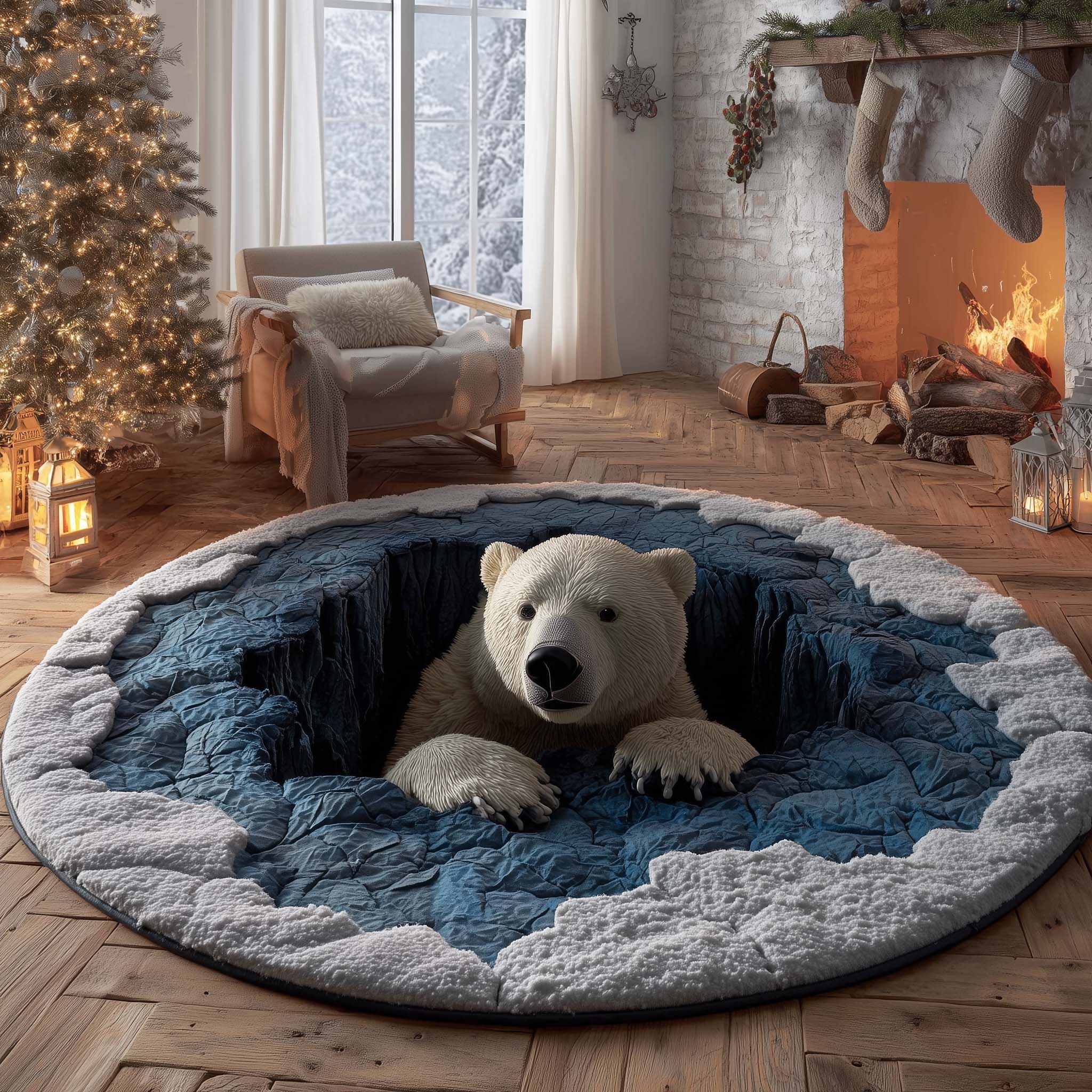 Polar Bear Quilted Round Mat GFTOHD11344