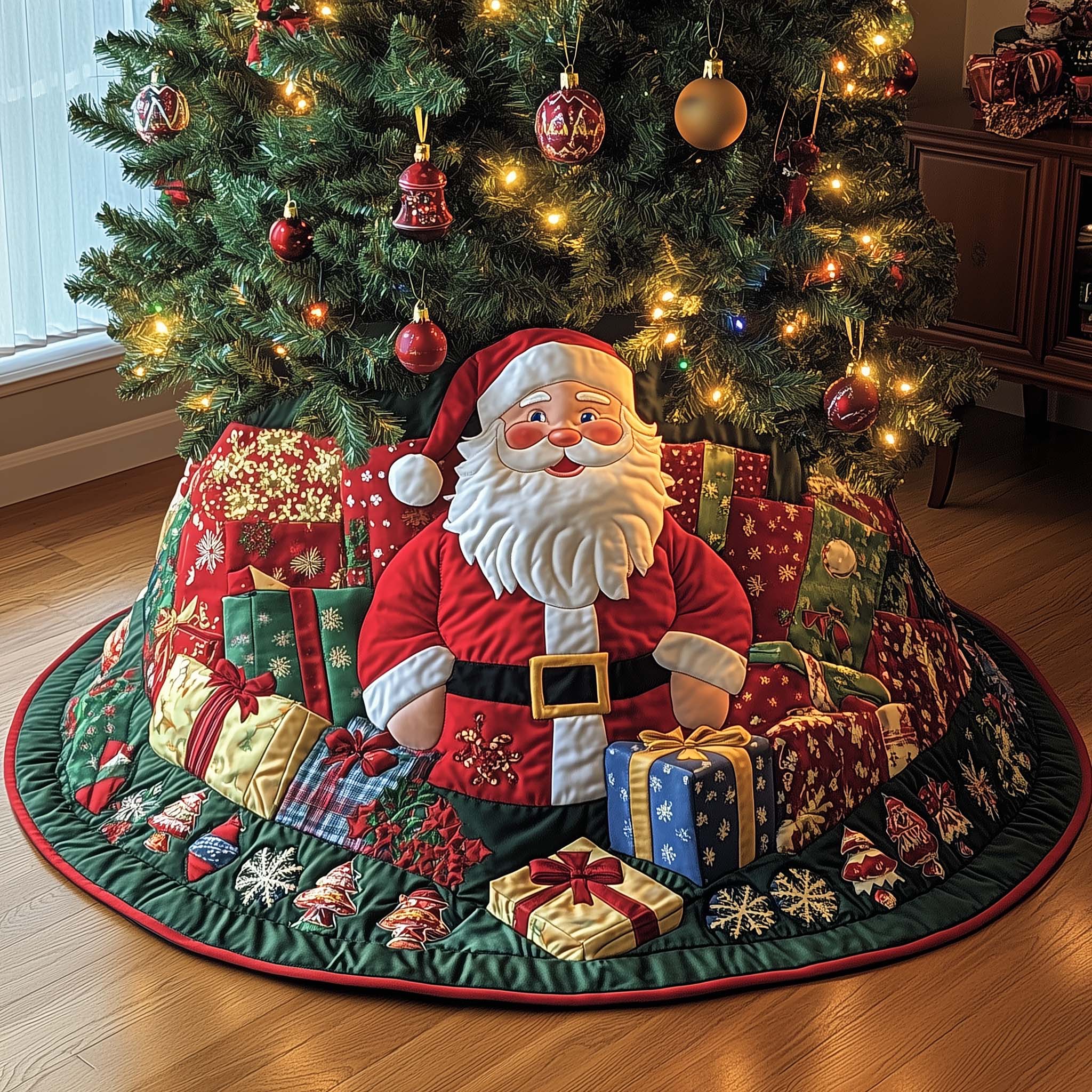 Santa Cheer Quilted Tree Skirt GFTOHD11672