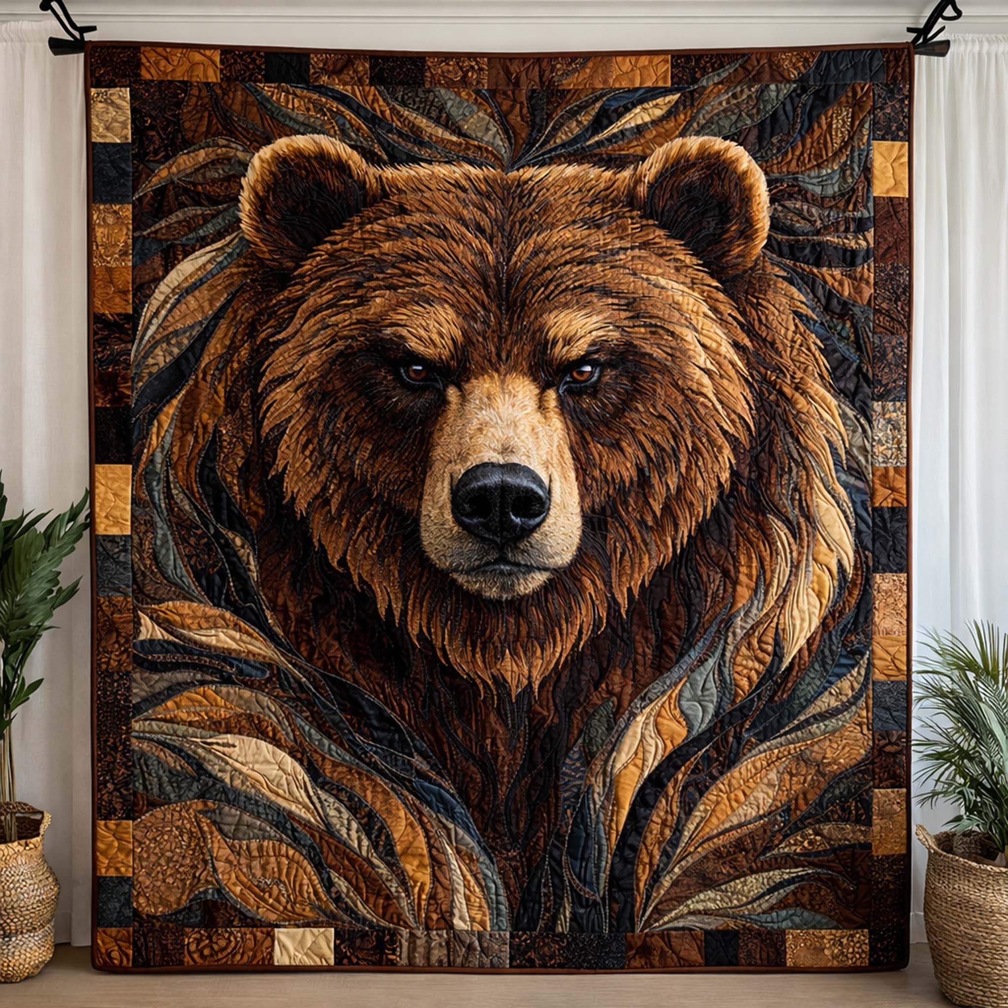 Majestic Bear Quilted Blanket GFTOHD12994