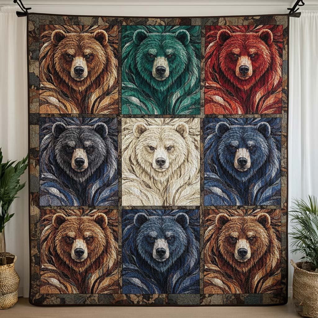 Majestic Bear Quilted Blanket GFTOHD12996