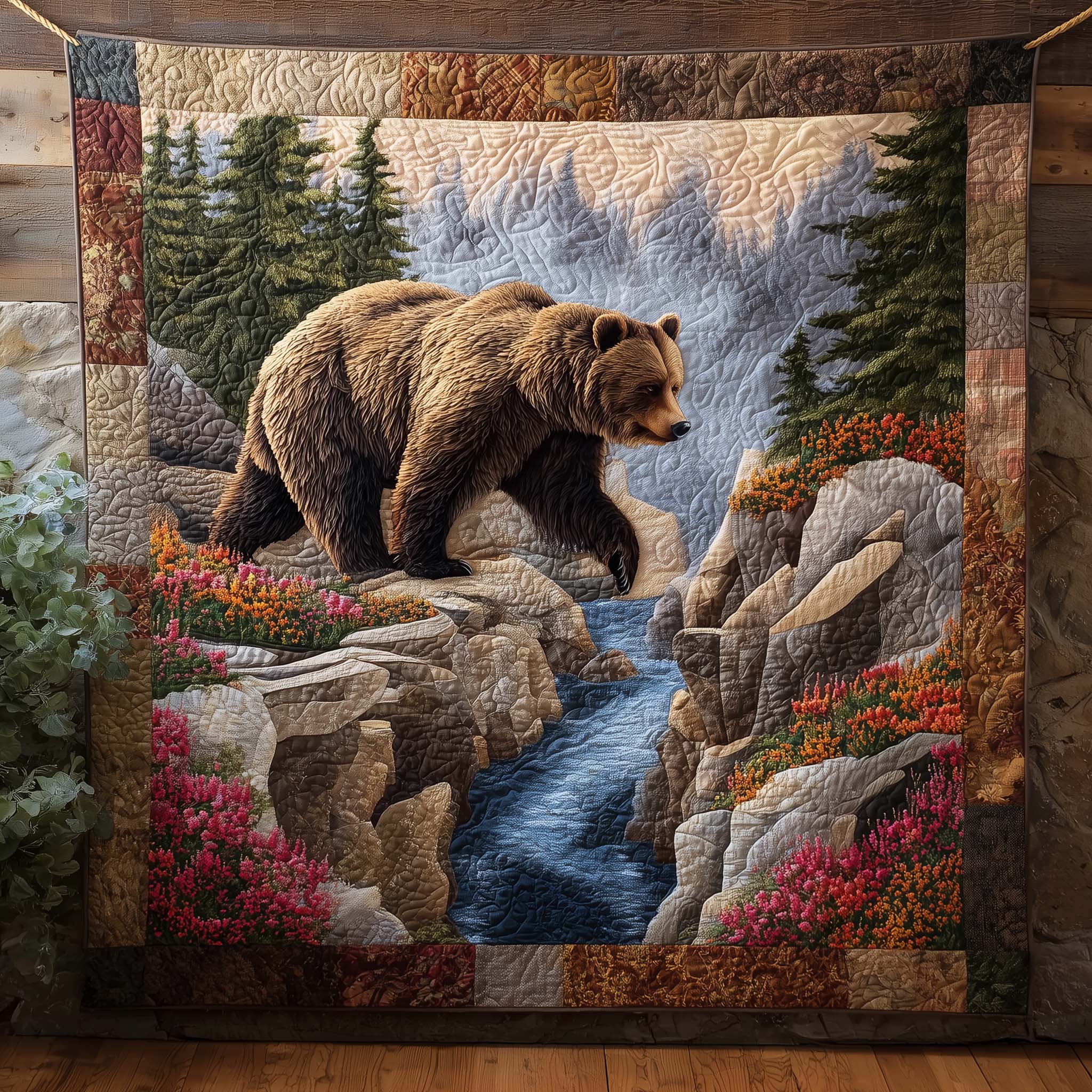 Majestic Bear Quilted Blanket GFTOHD12999