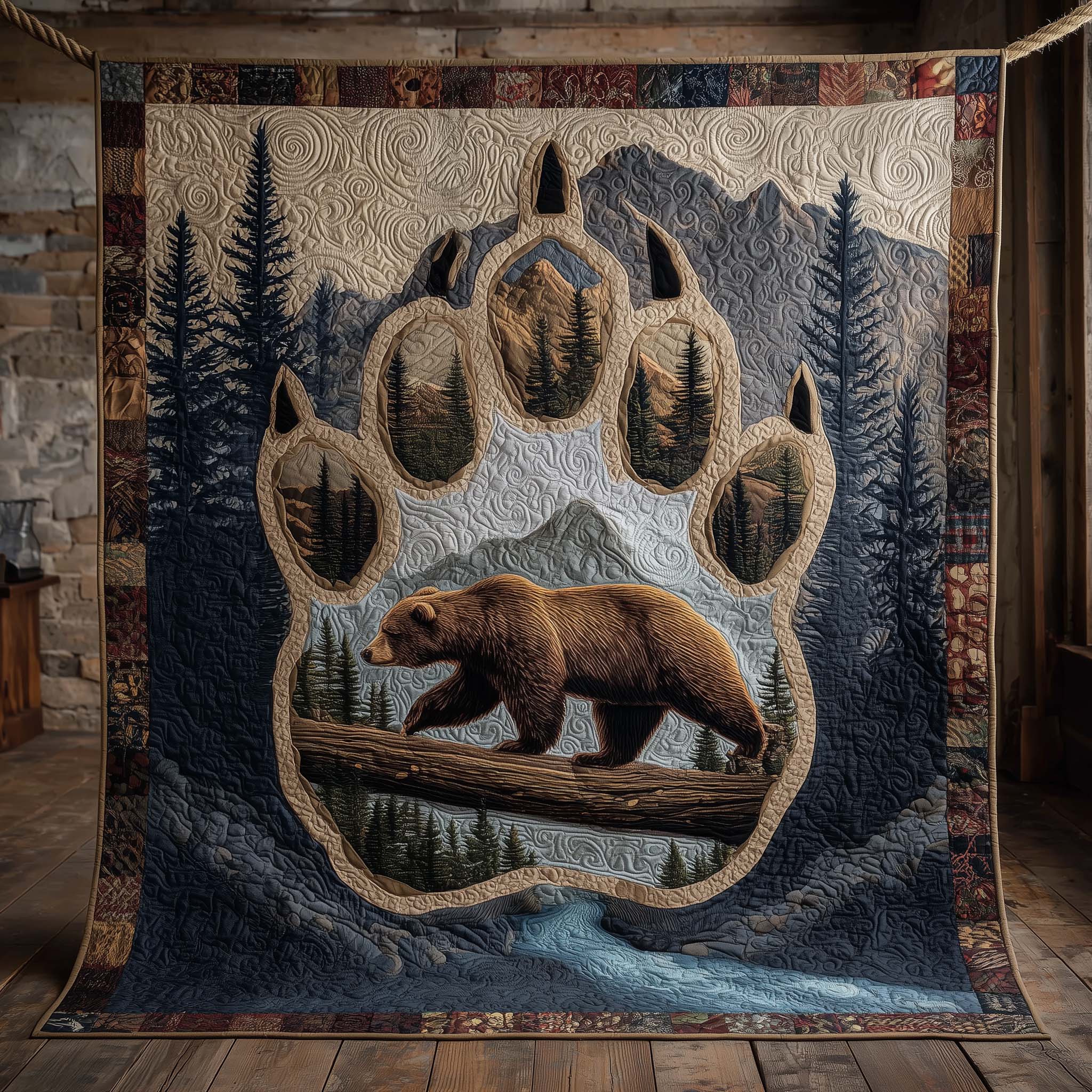 Majestic Bear Quilted Blanket GFTOHD13003