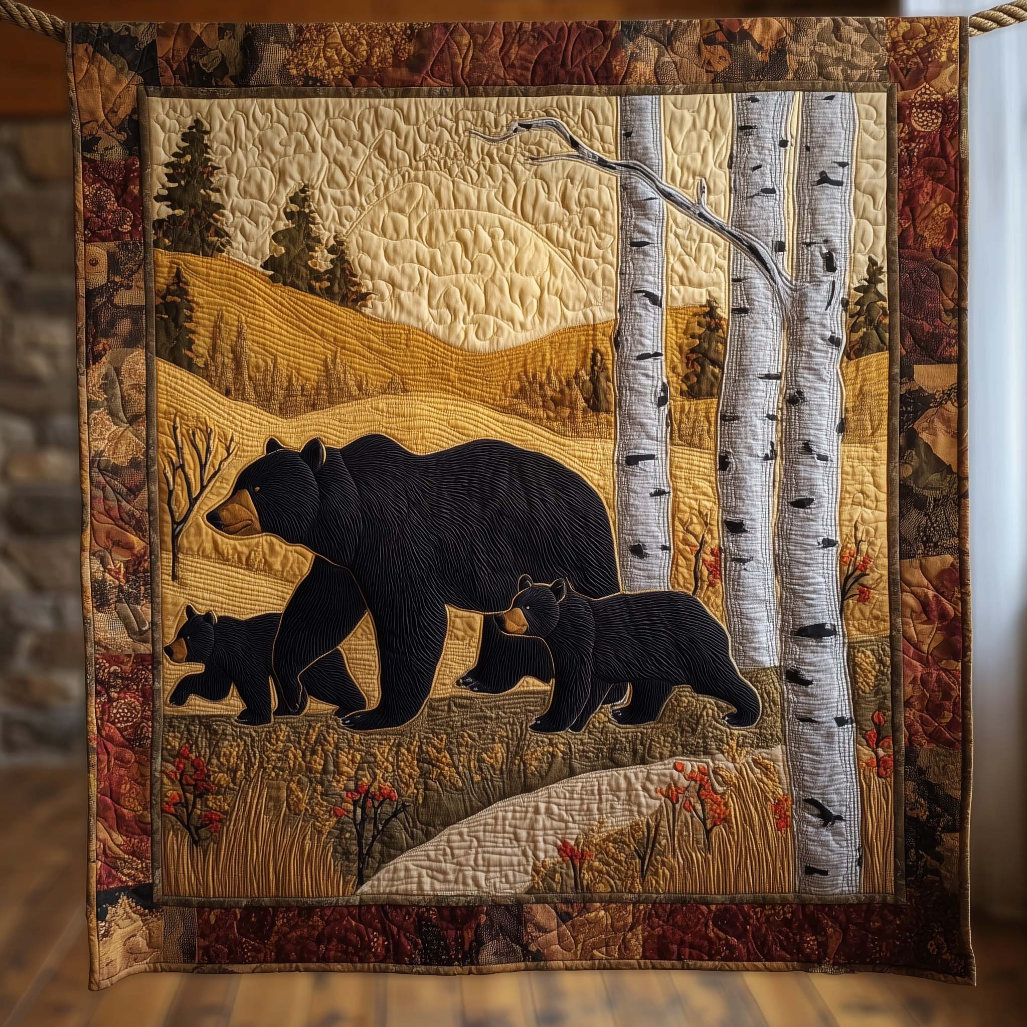 Majestic Bear Quilted Blanket GFTOHD13004