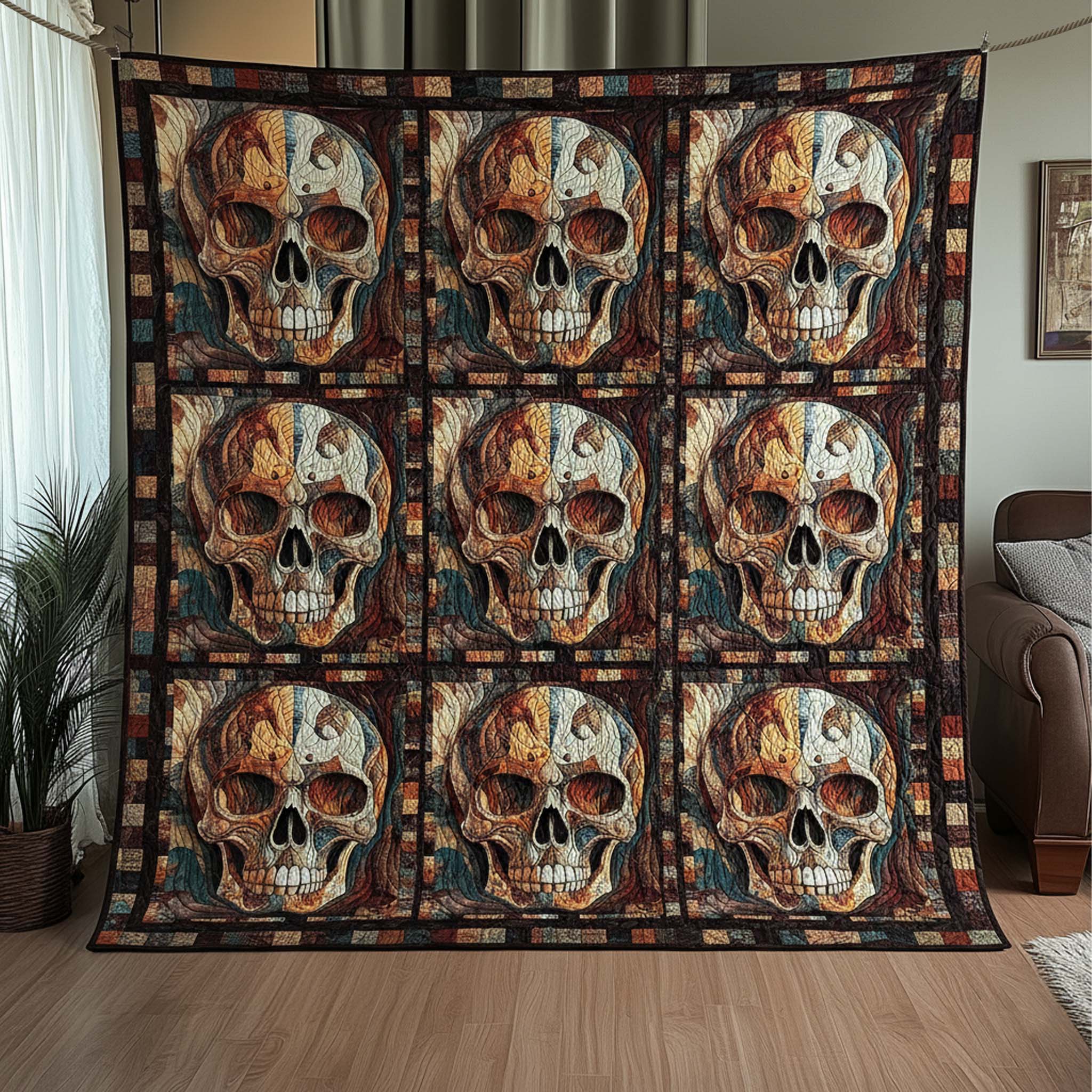 Mystique Skull Quilted Blanket GFTOHD13007