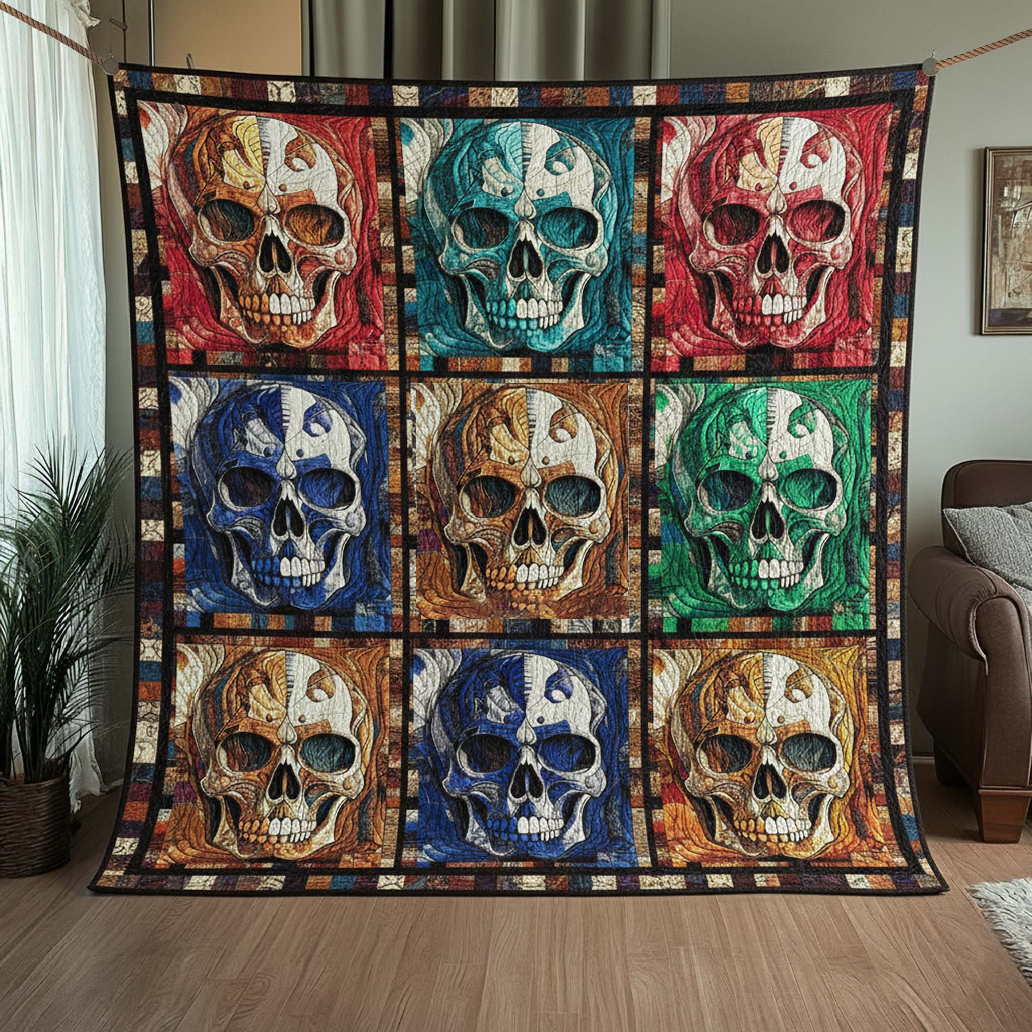 Mystique Skull Quilted Blanket GFTOHD13008