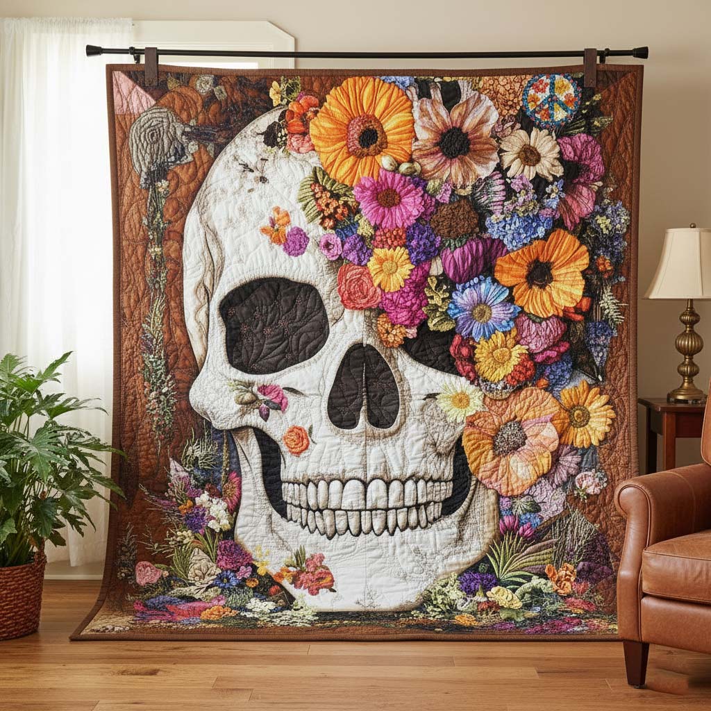 Mystique Skull Quilted Blanket GFTOHD13009