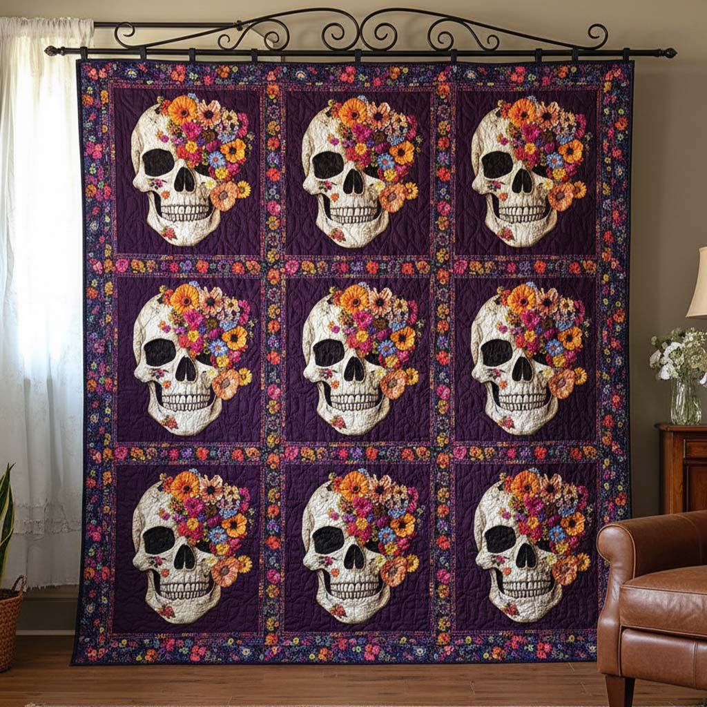 Mystique Skull Quilted Blanket GFTOHD13010