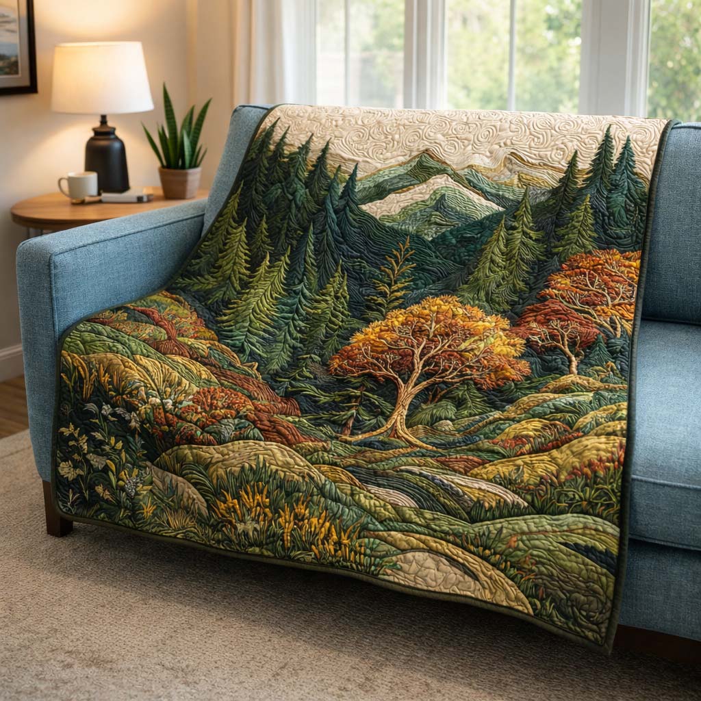 Woodland Embrace Quilted Blanket GFTOHD13106