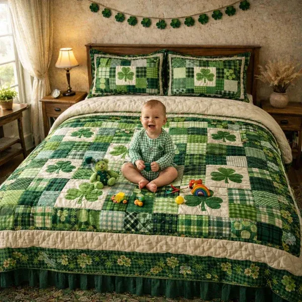Shamrock Patchwork Duvet Cover Set GFTOHD13317   