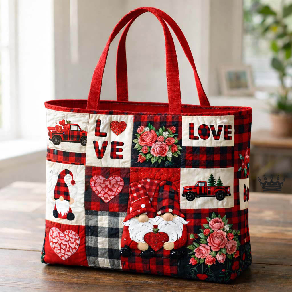 Love Gnome PatchQuilted Tote Bag GFTOHD13447